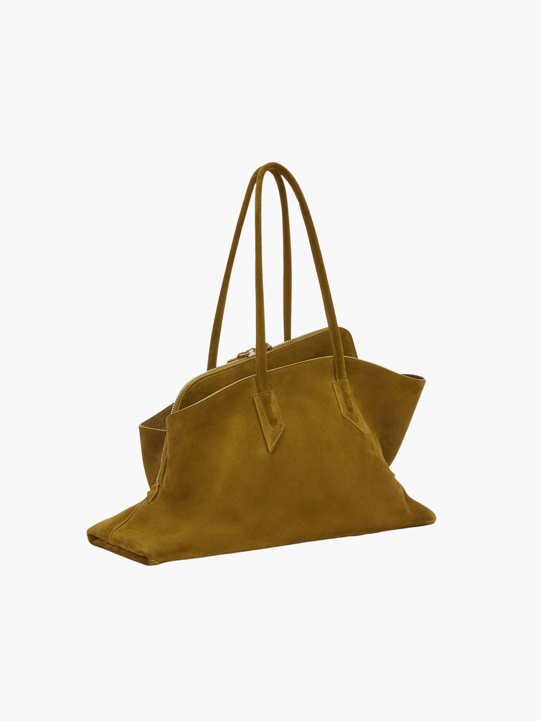 The Attico La Passeggiata Medium Top Handle Bag Khaki