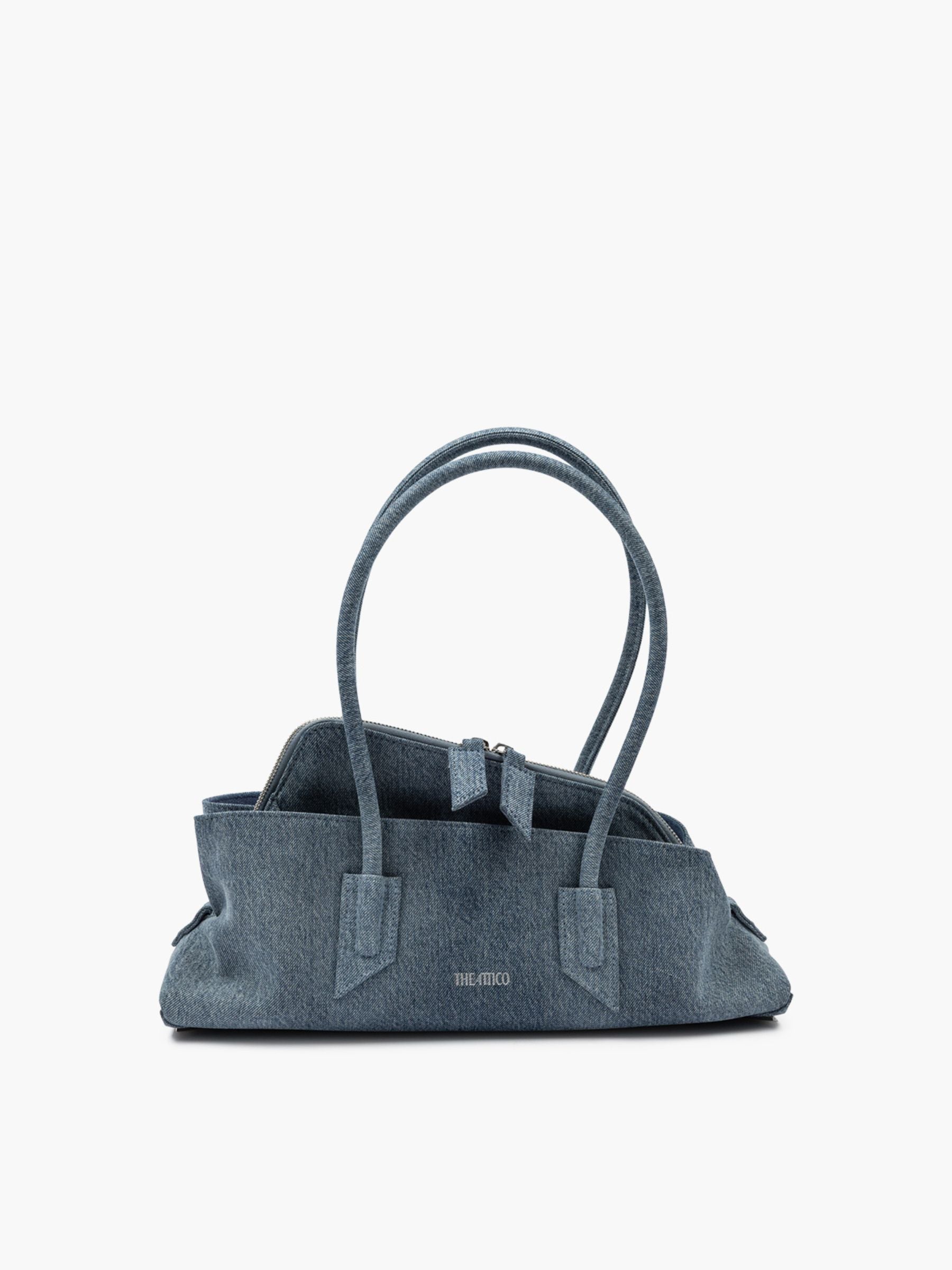 The Attico La Passeggiata Small Washed Denim Bag