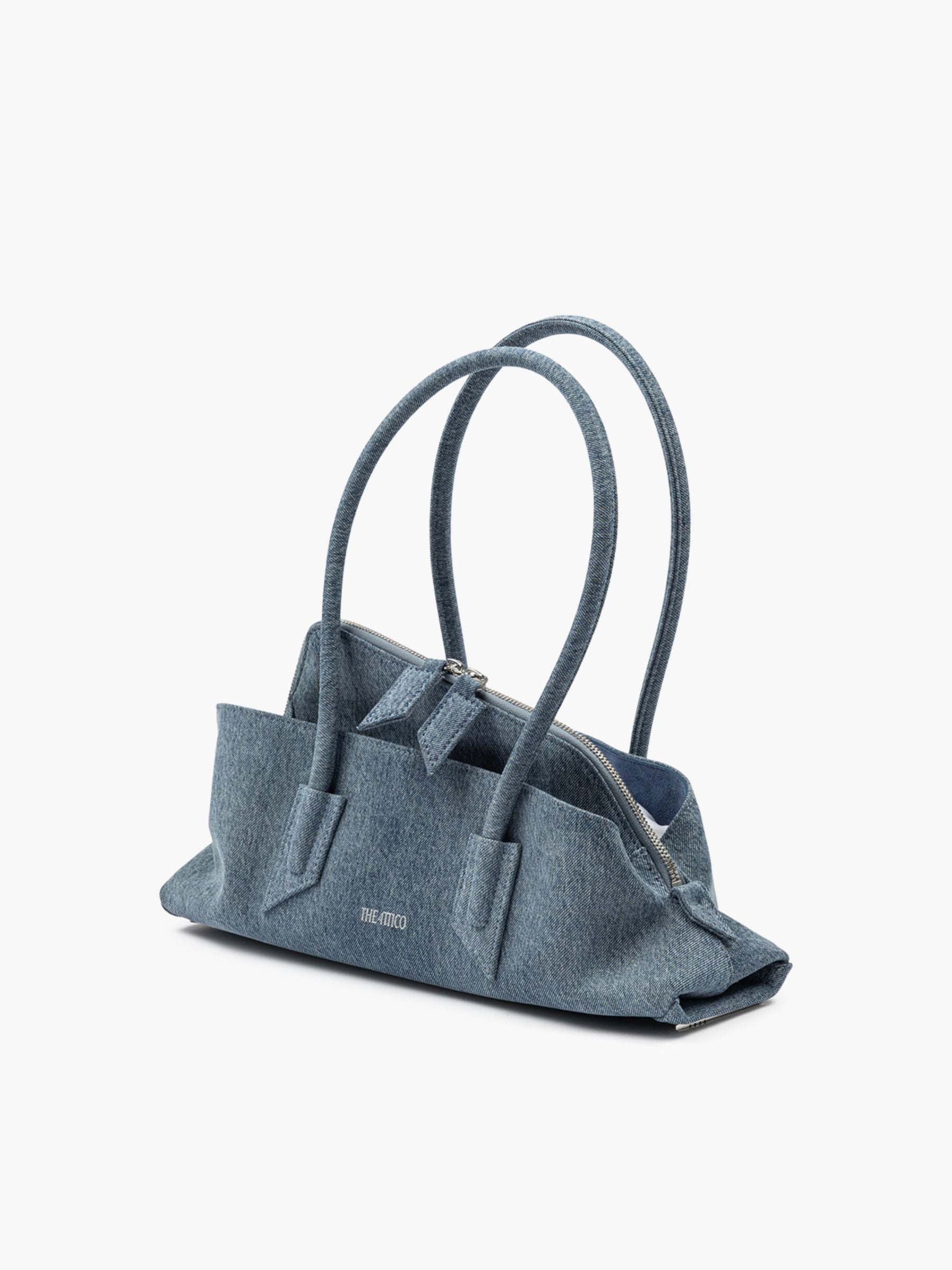 The Attico La Passeggiata Small Washed Denim Bag