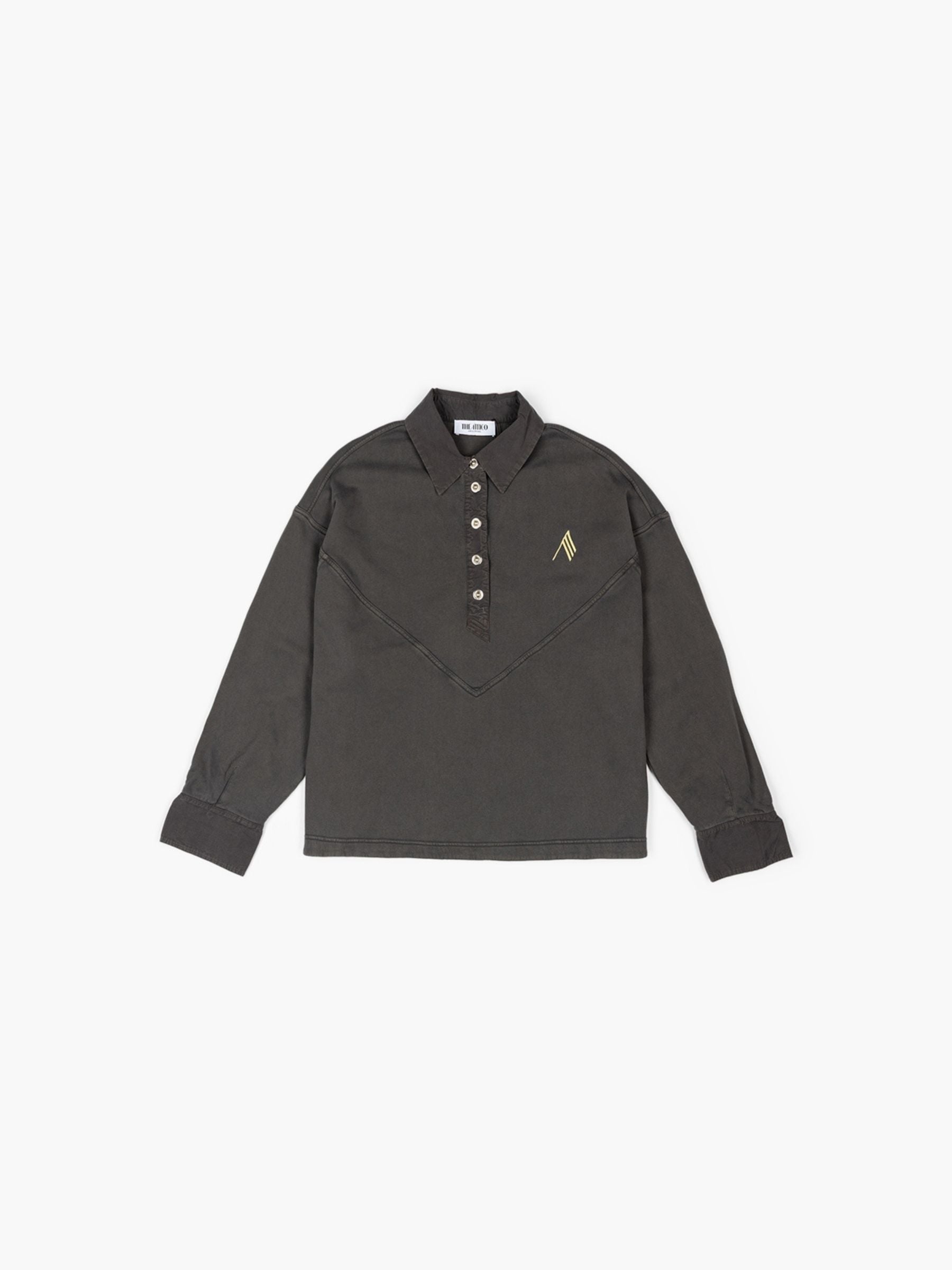 The Attico Polo Sweatshirt Vintage Grey