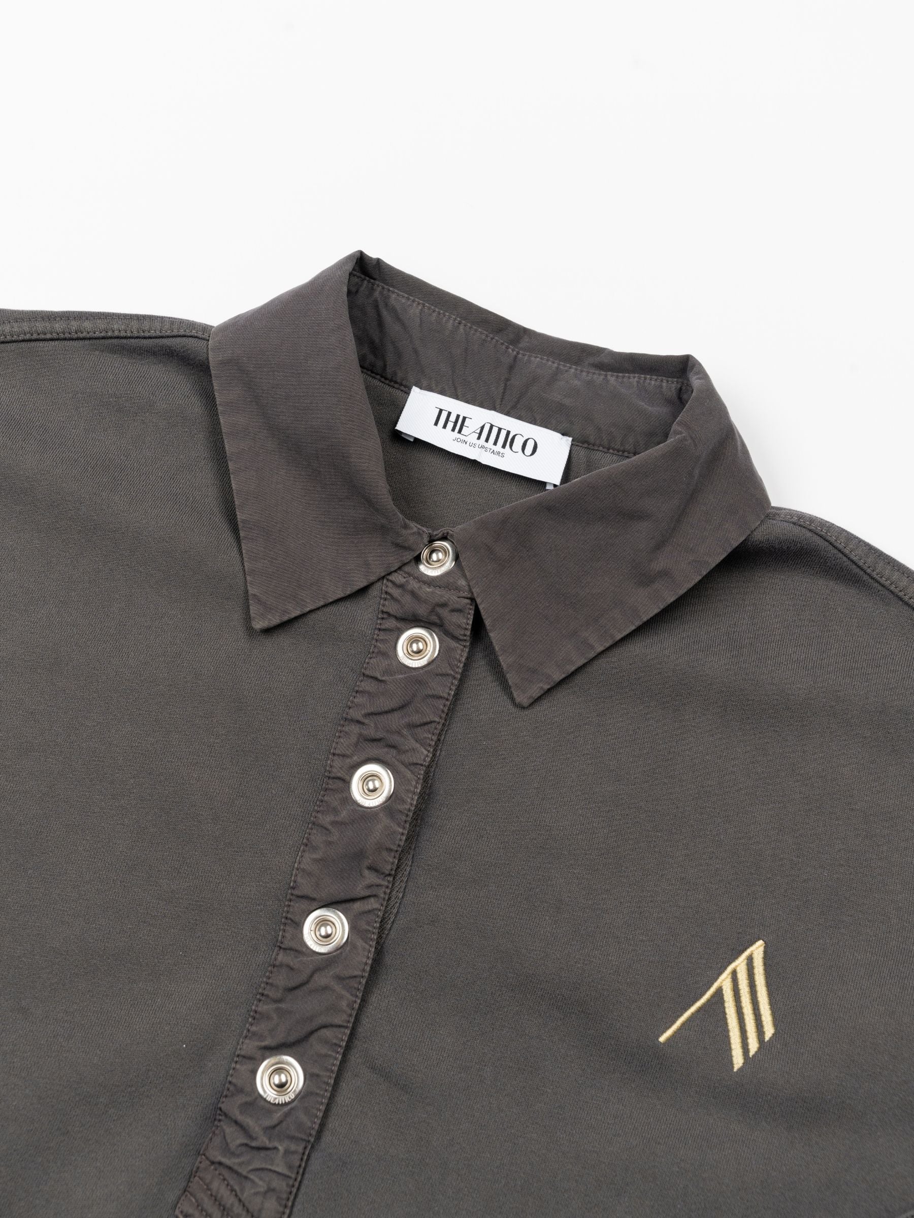 The Attico Polo Sweatshirt Vintage Grey