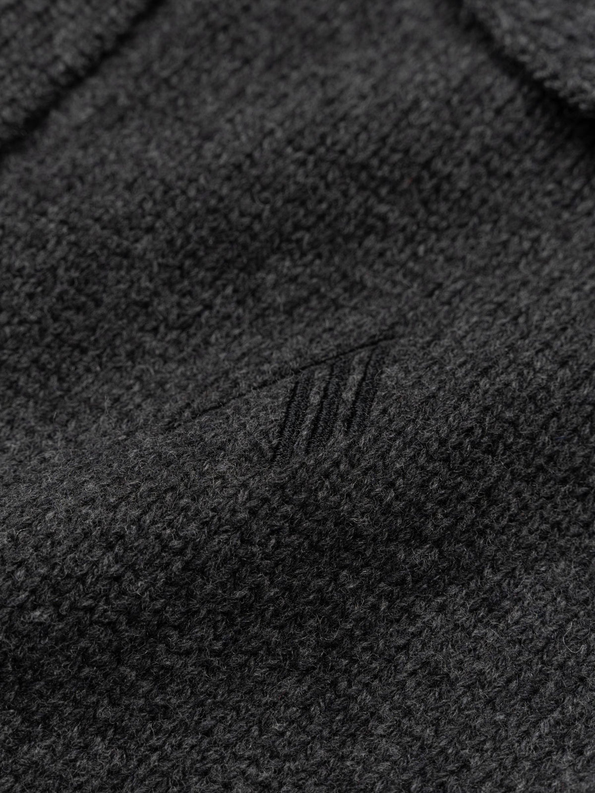 The Attico Wool Cashmere Cardigan Dark Grey