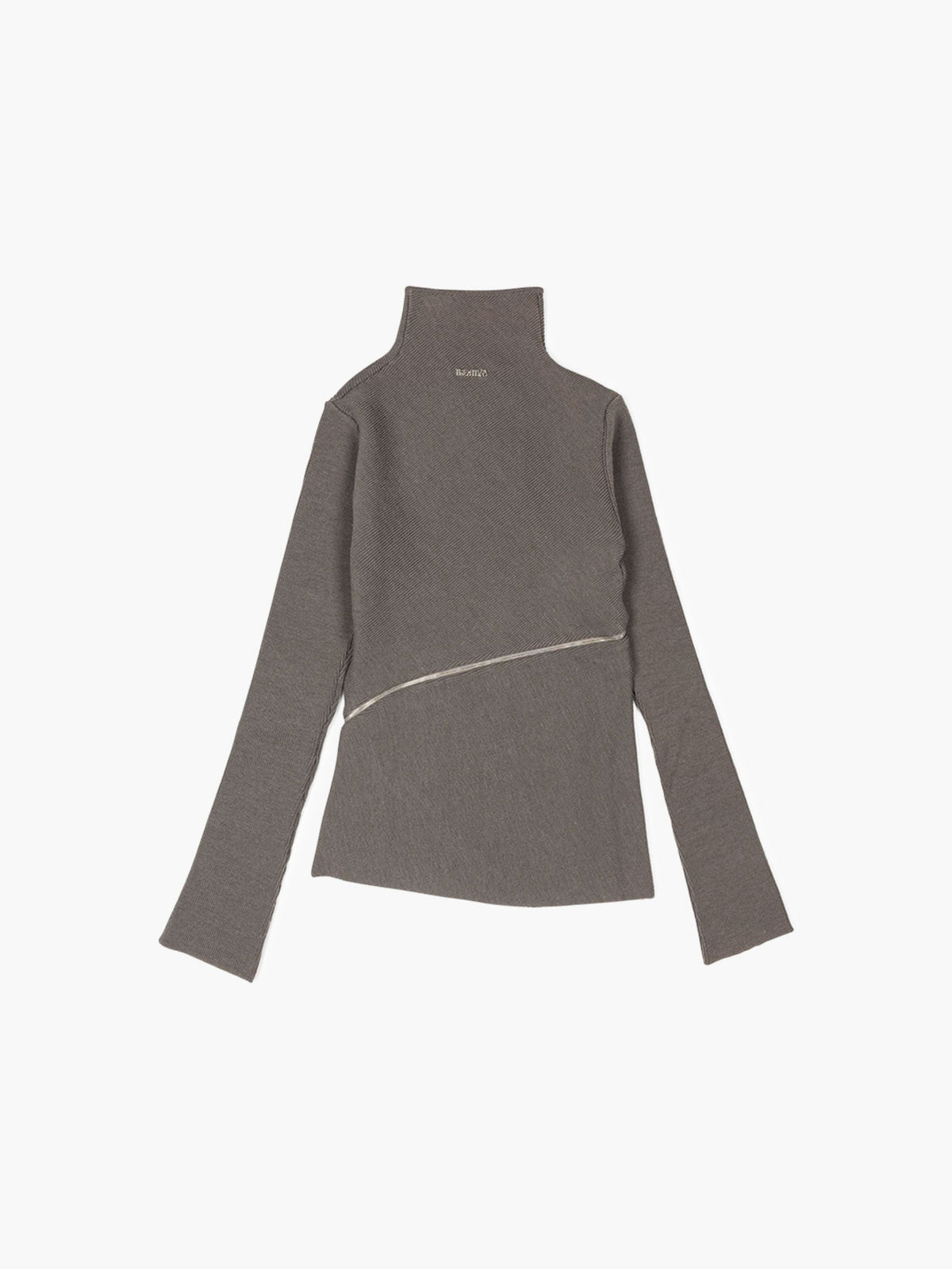 The Attico Zip Pullover Wool Grey