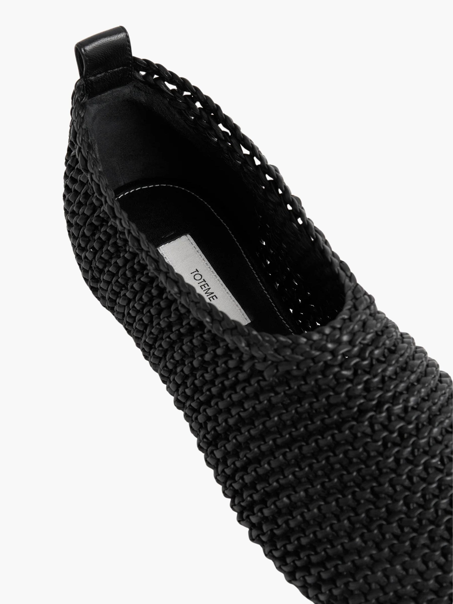 Toteme  Woven Leather Ballerinas Black