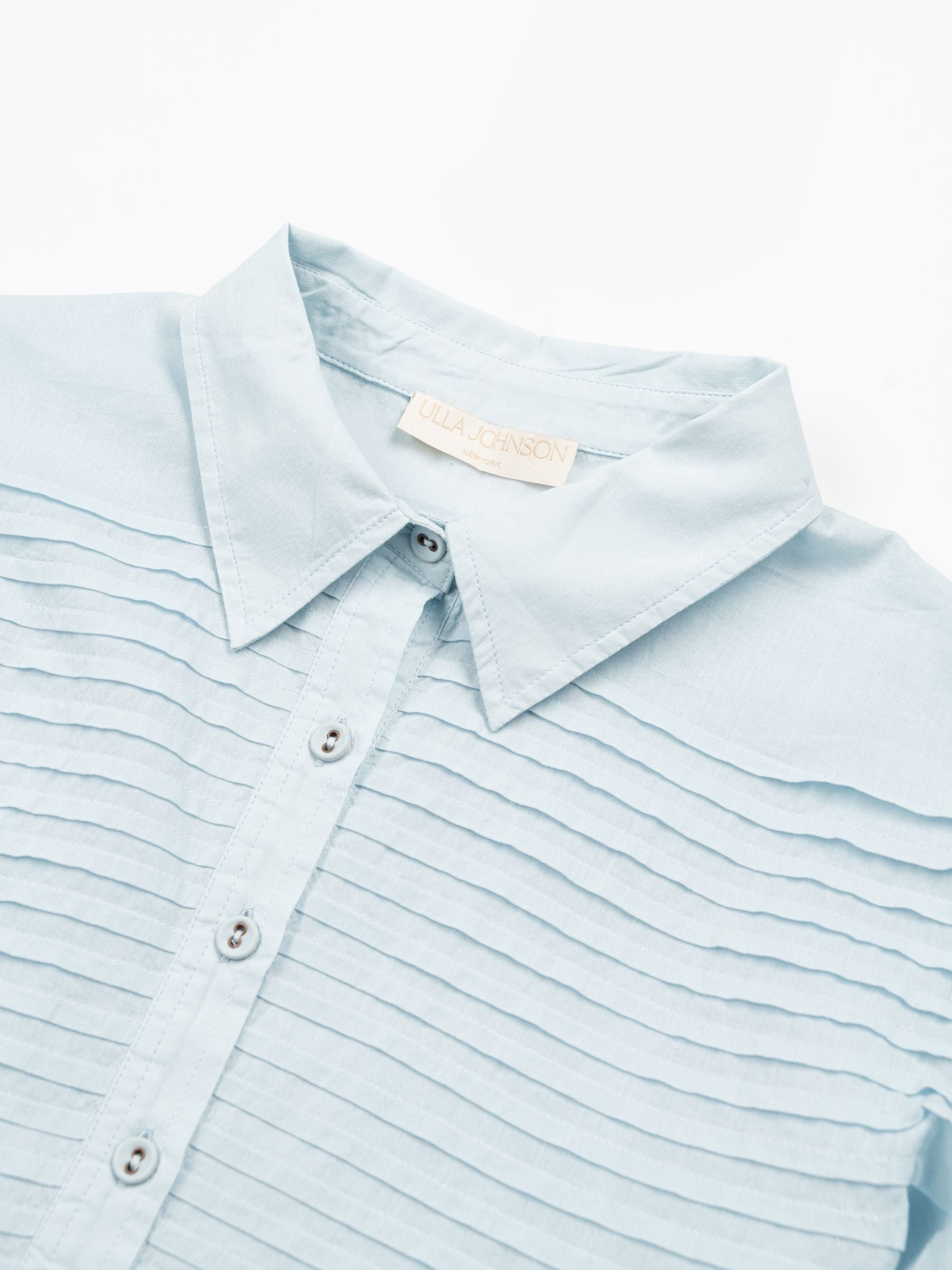 Ulla Johnson Cordelia SS Button Up Top Adriatic