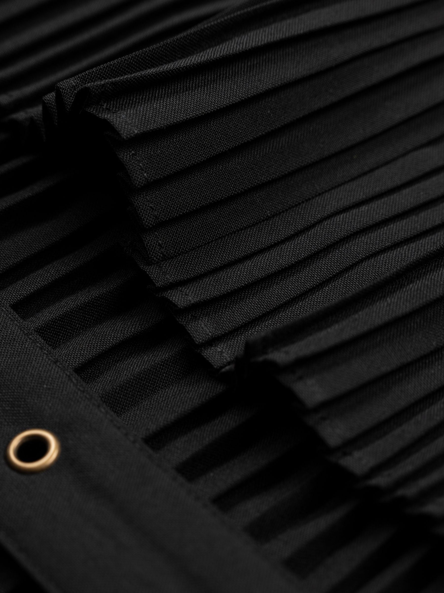 Ulla Johnson Lucille Pleated Wool Mini Dress Black