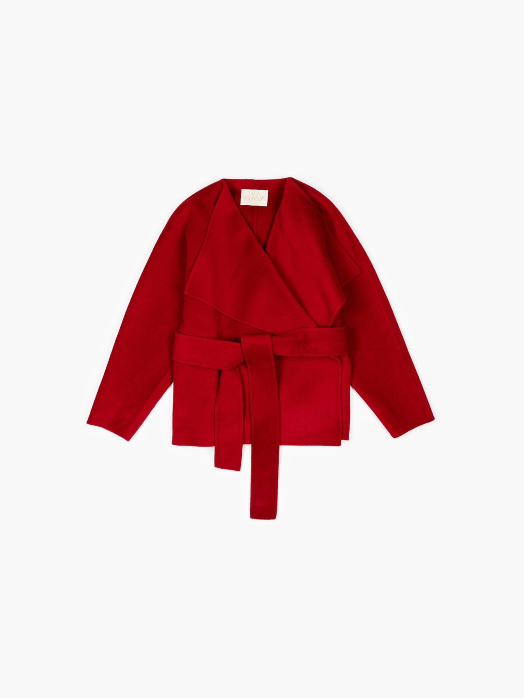 Ulla Johnson Sasha Wool Coat Cerise