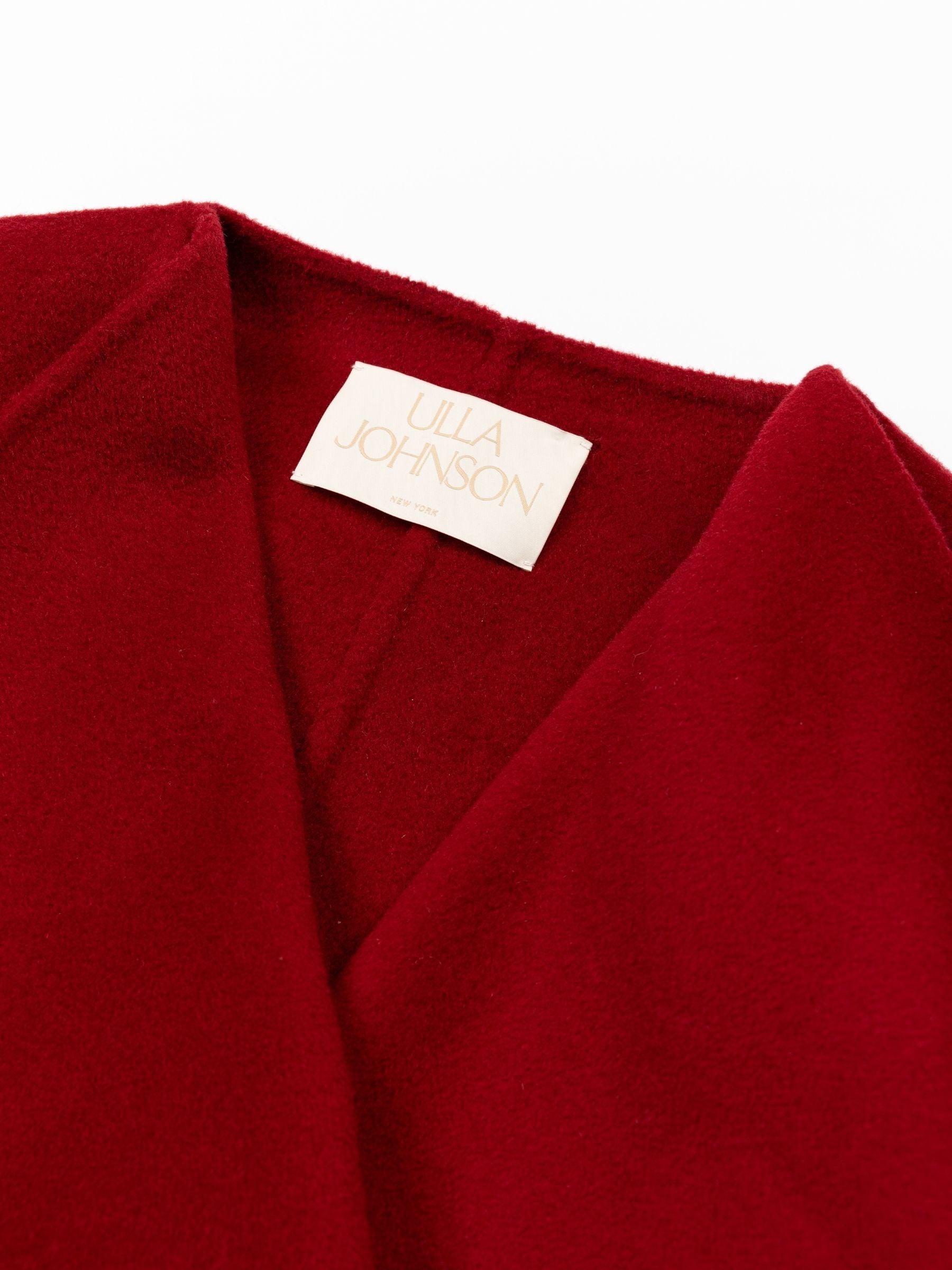 Ulla Johnson Sasha Wool Coat Cerise