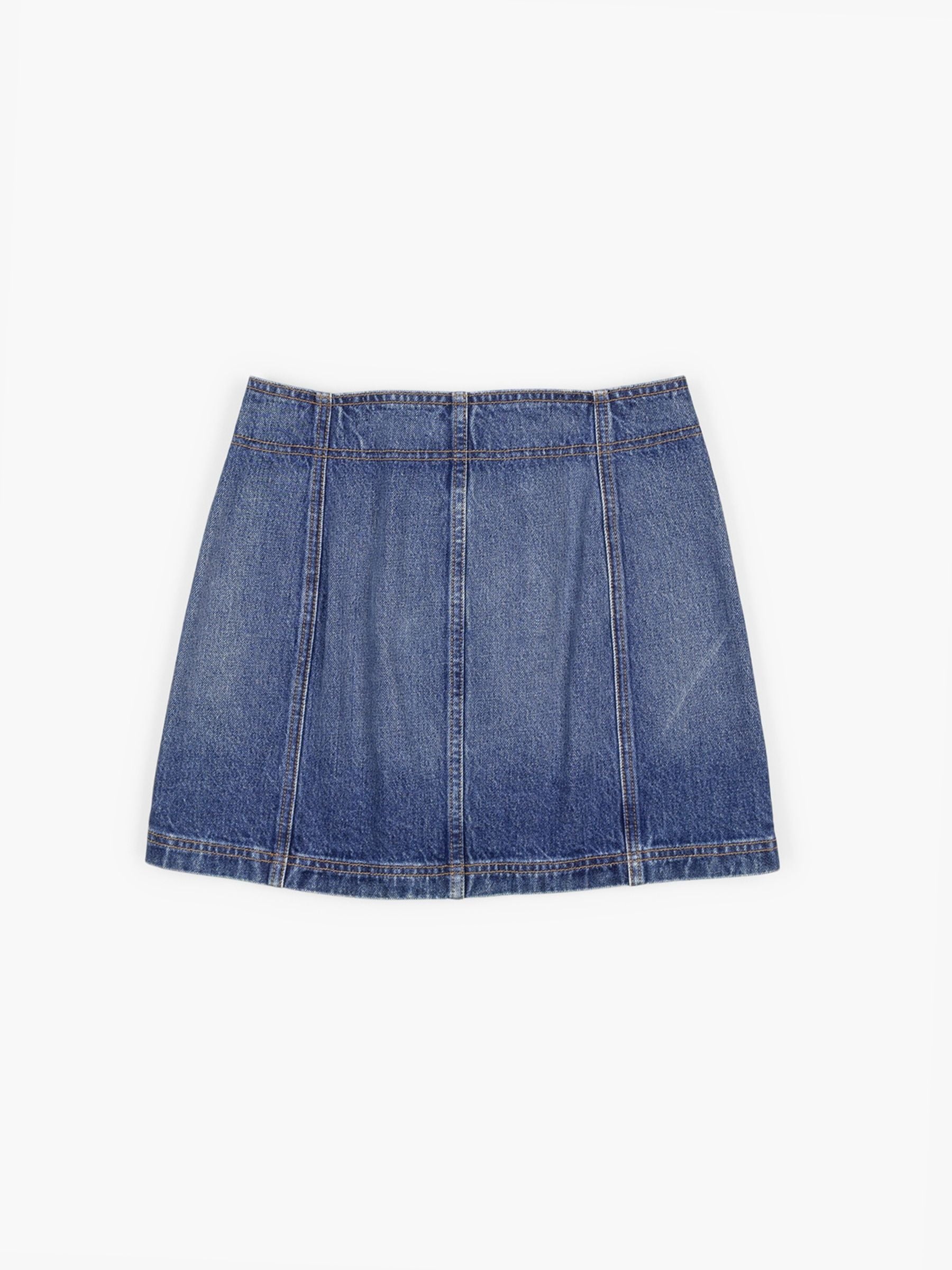 Ulla Johnson The Clara Mini Denim Skirt Danube
