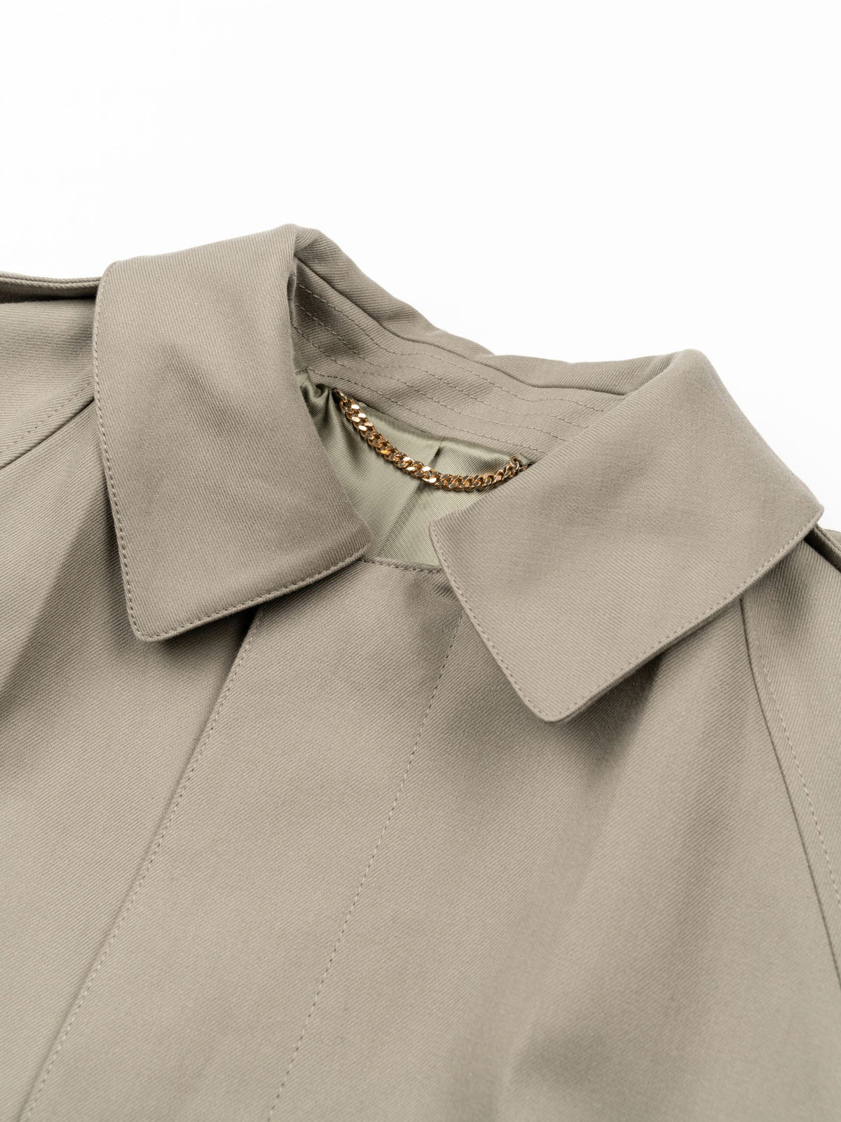 Victoria Beckham Car Coat Spruce Green Linen