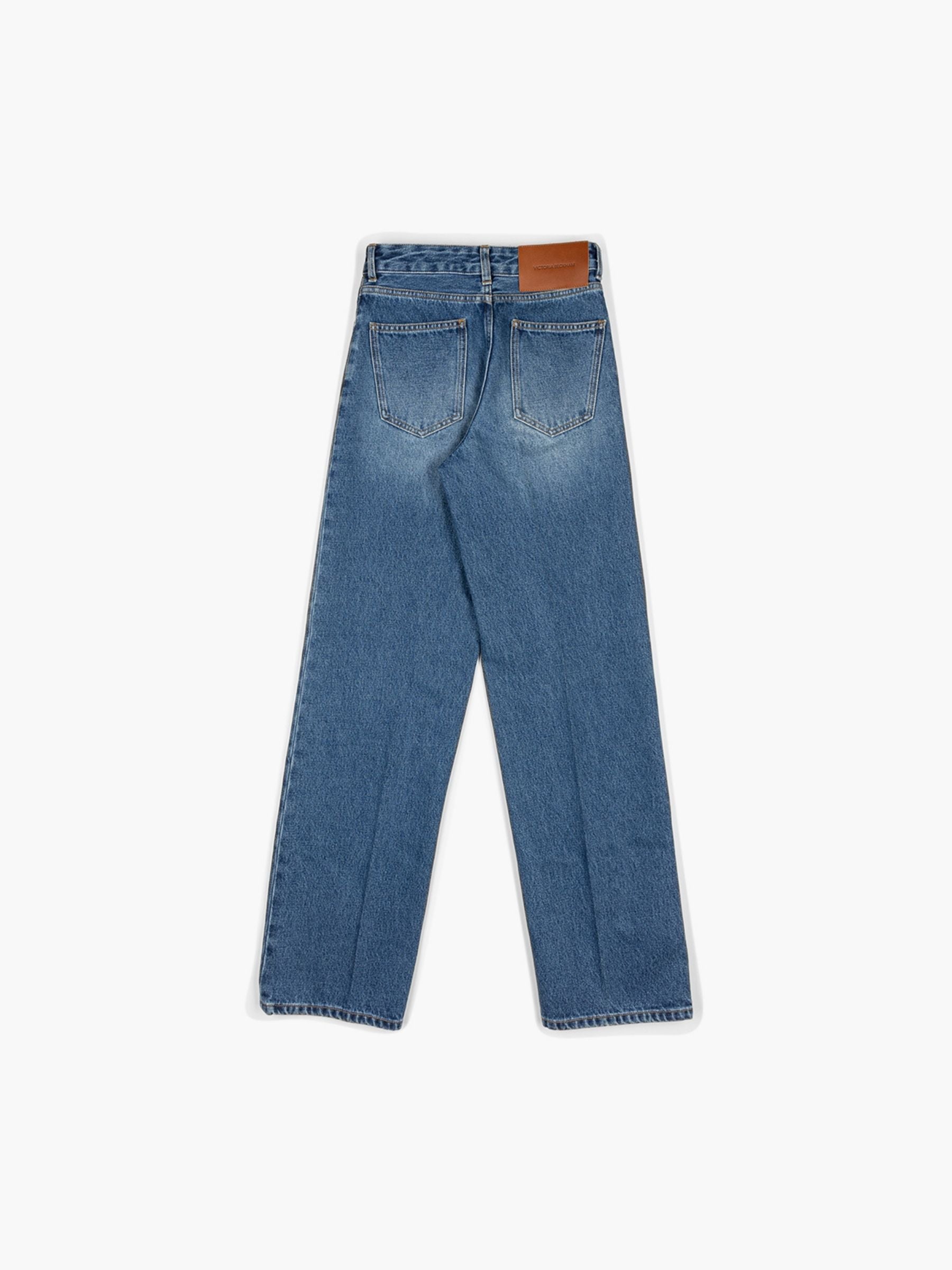 Victoria Beckham High Waist Jean Mid Blue Wash