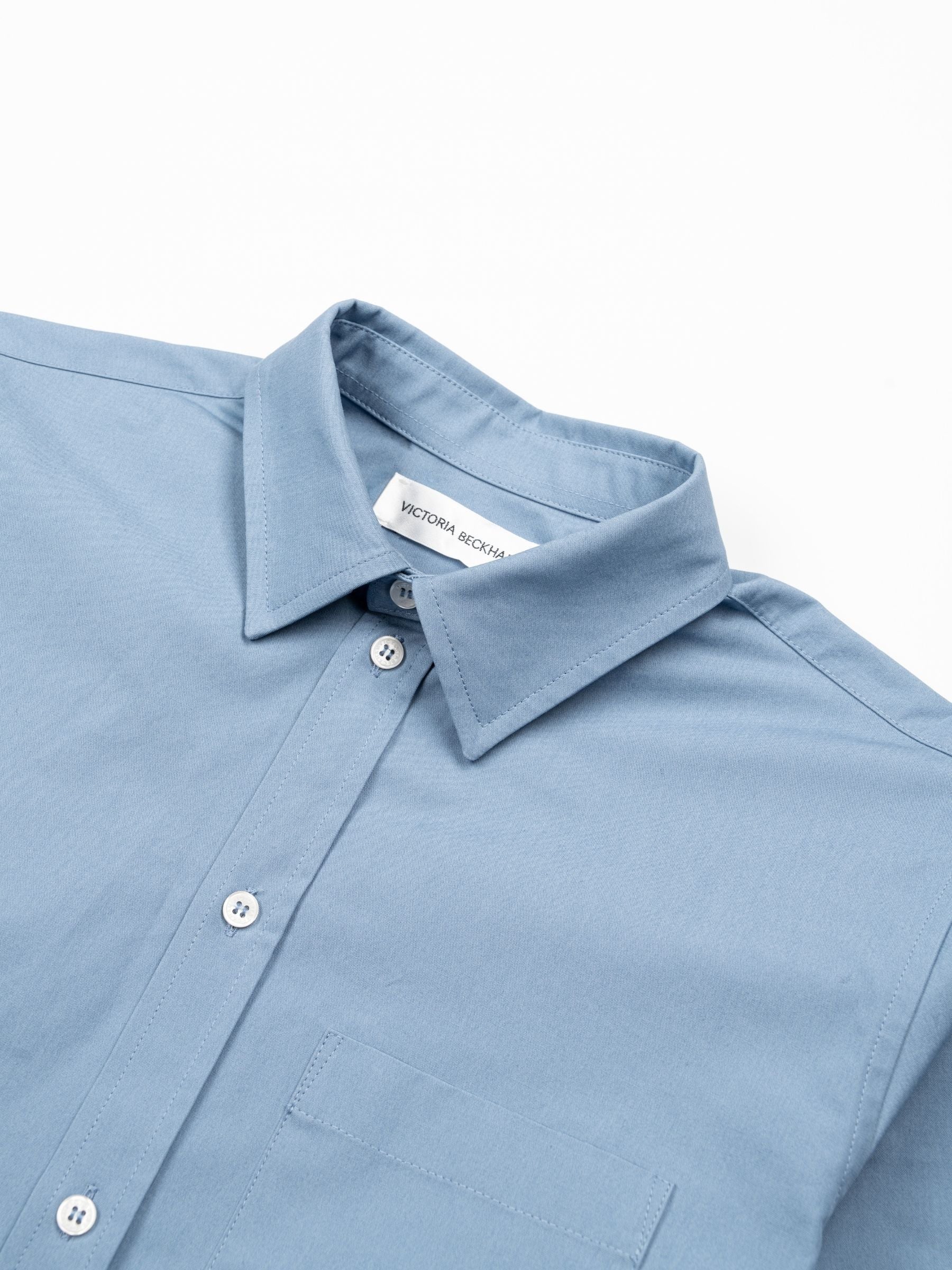 Victoria Beckham Perry Shirt Ocean Mist