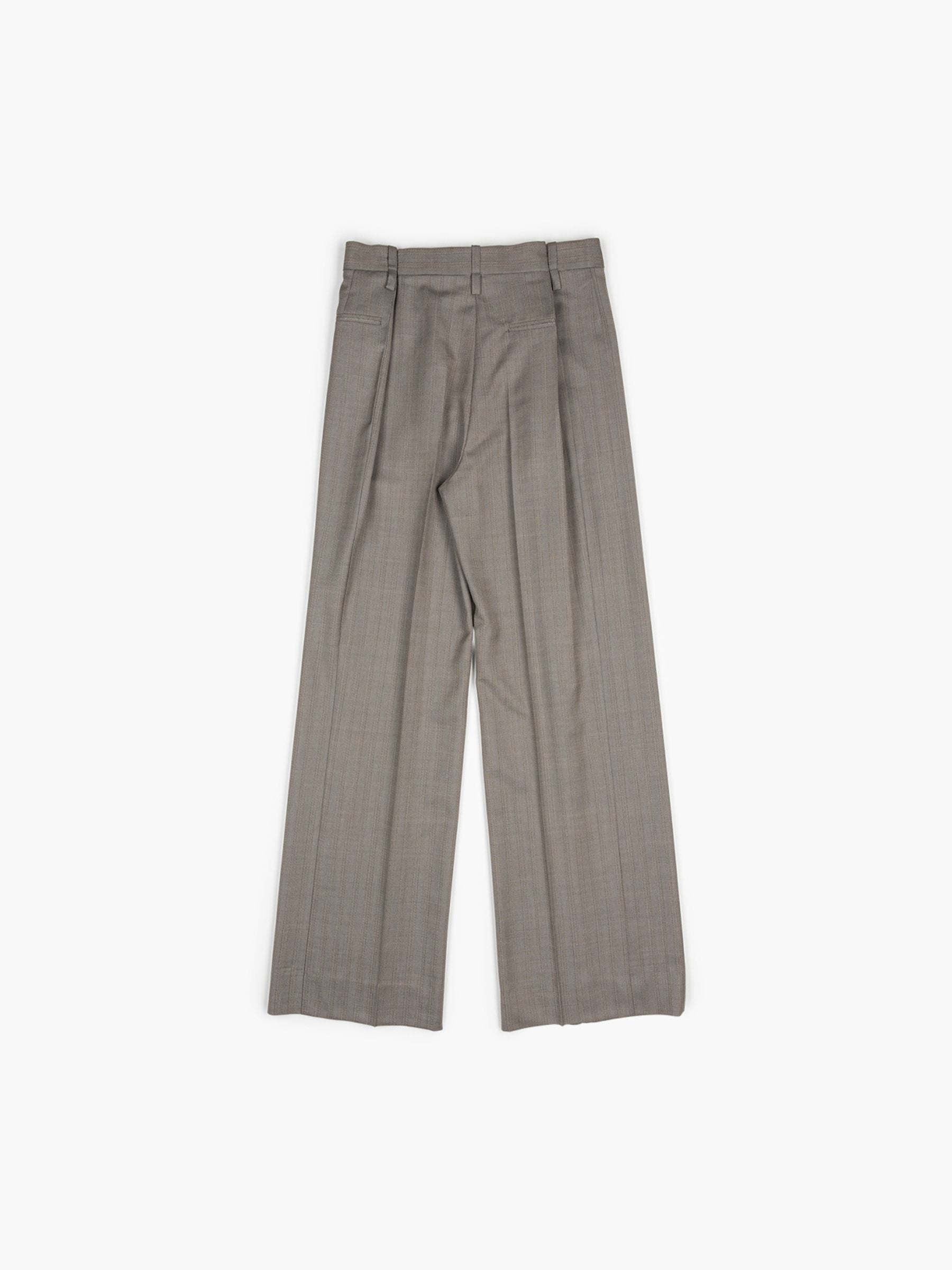 Victoria Beckham Pleated Trousers Nickel