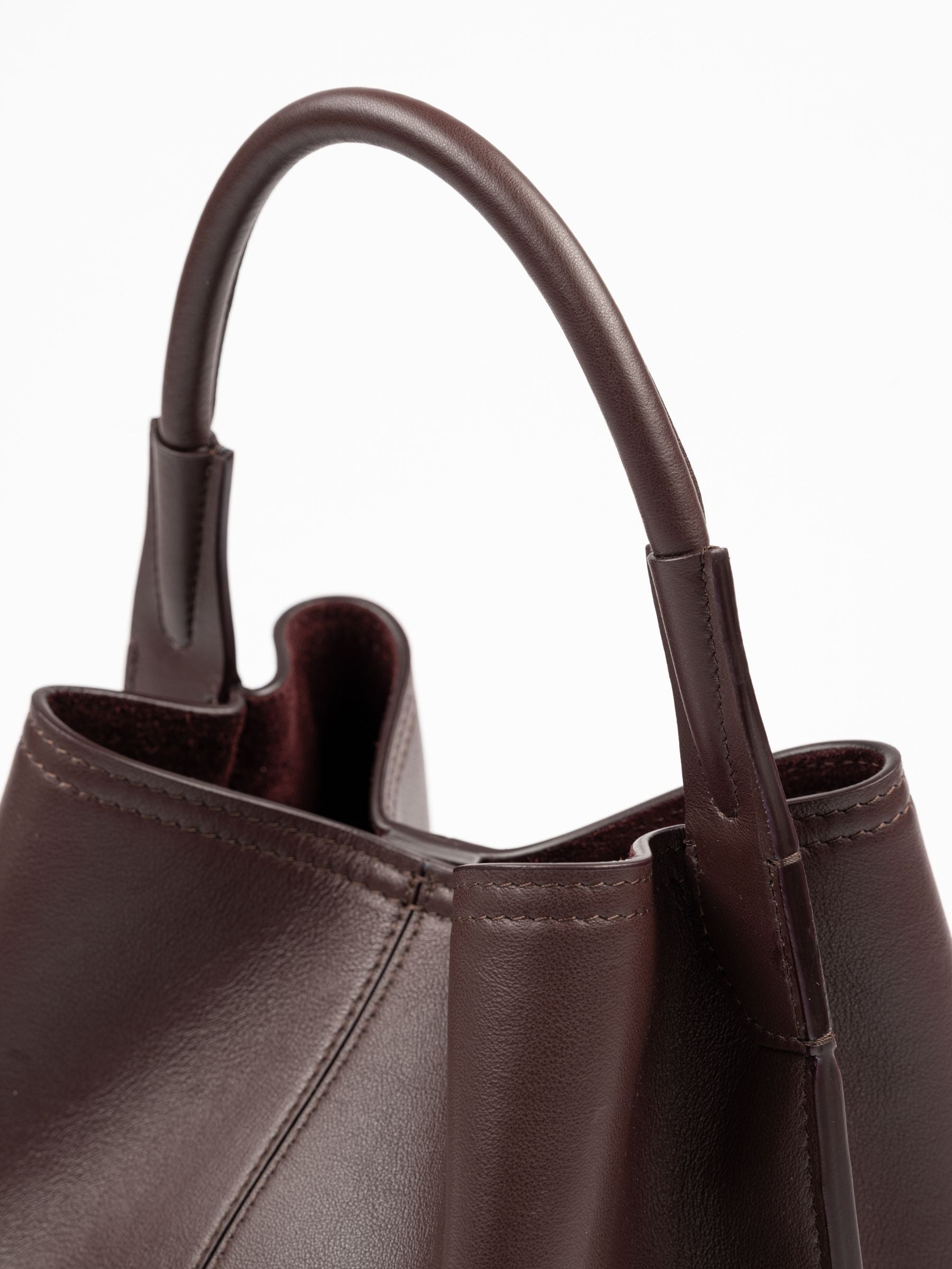 Victoria Beckham Victoria Plie Bucket Bag Dark Burgundy