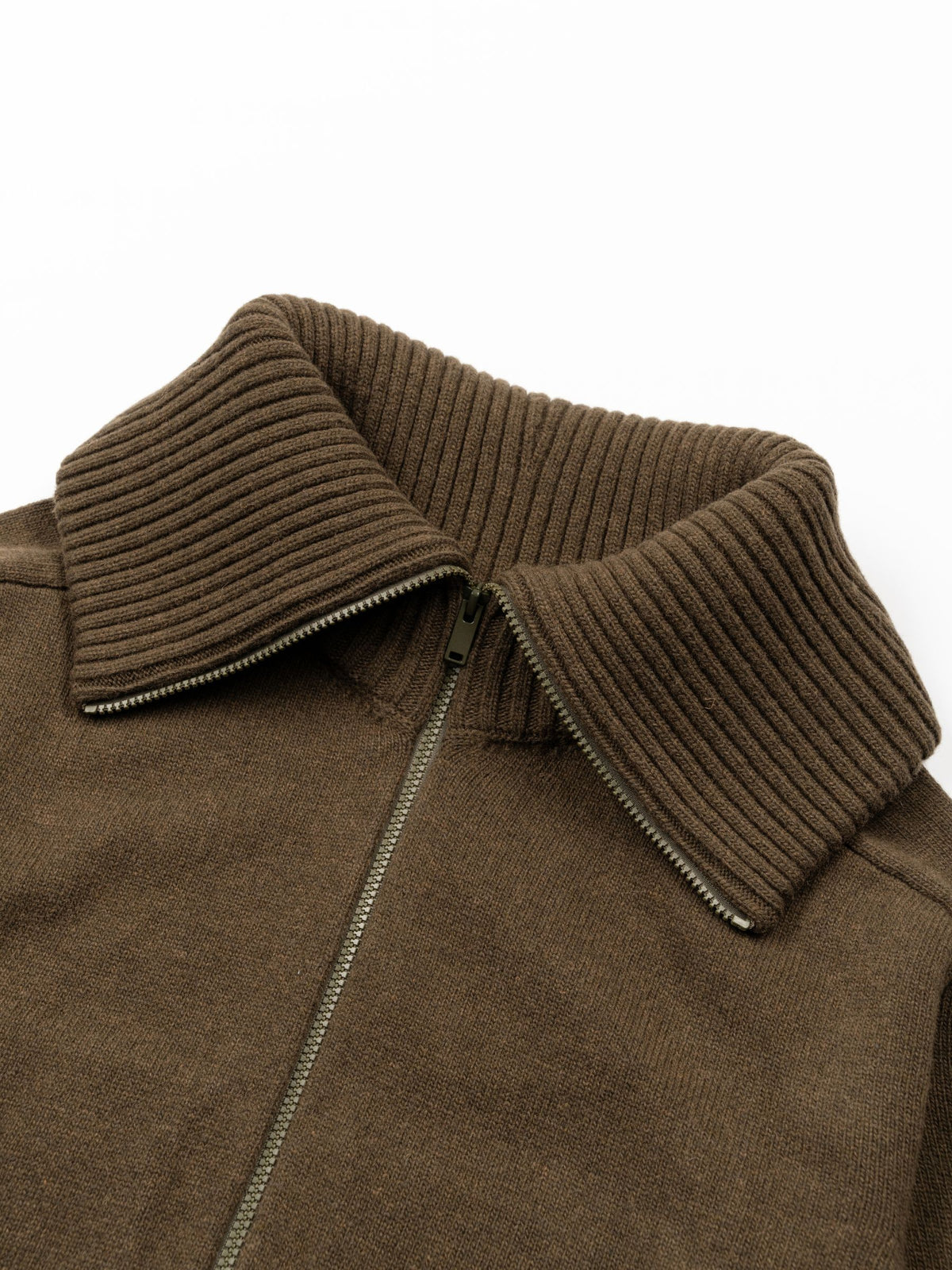 Victoria Beckham Wide Collar Zipped Jumper Marsh Green
