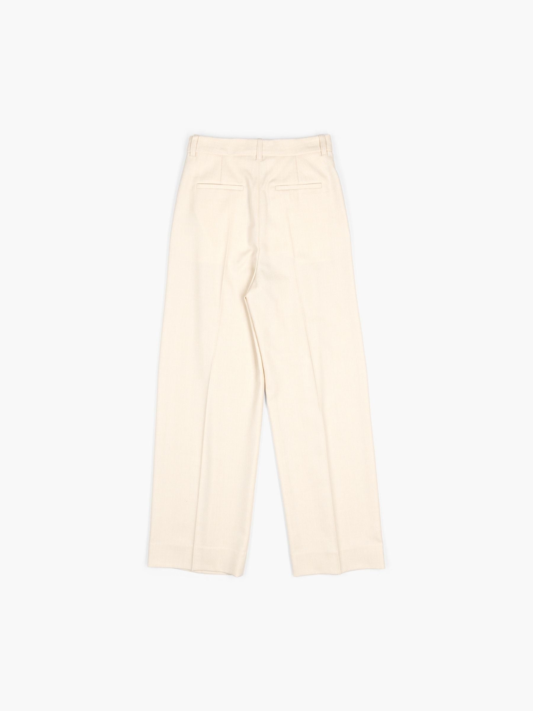 Victoria Beckham Wide Leg Trouser Alabaster