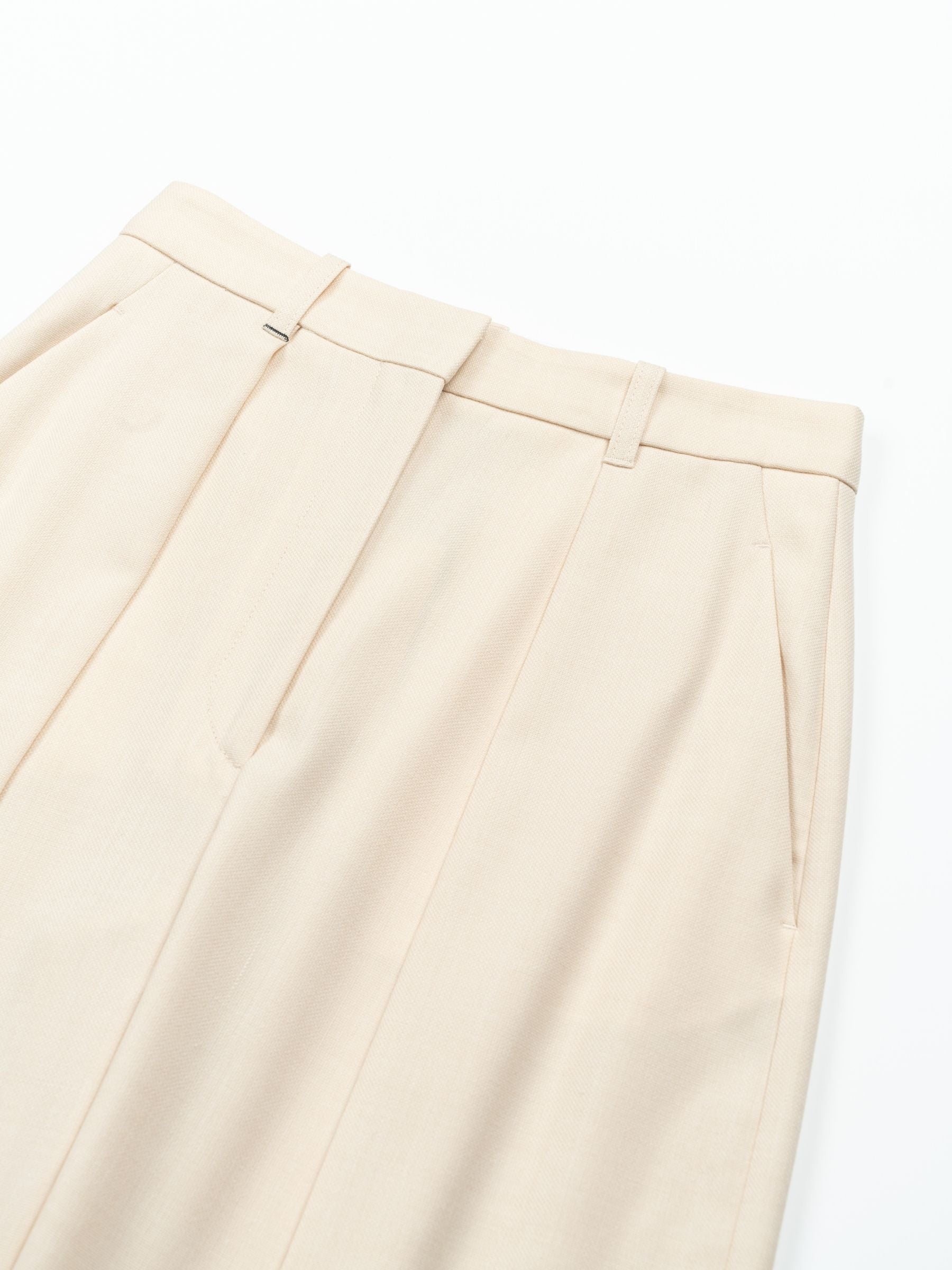 Victoria Beckham Wide Leg Trouser Alabaster