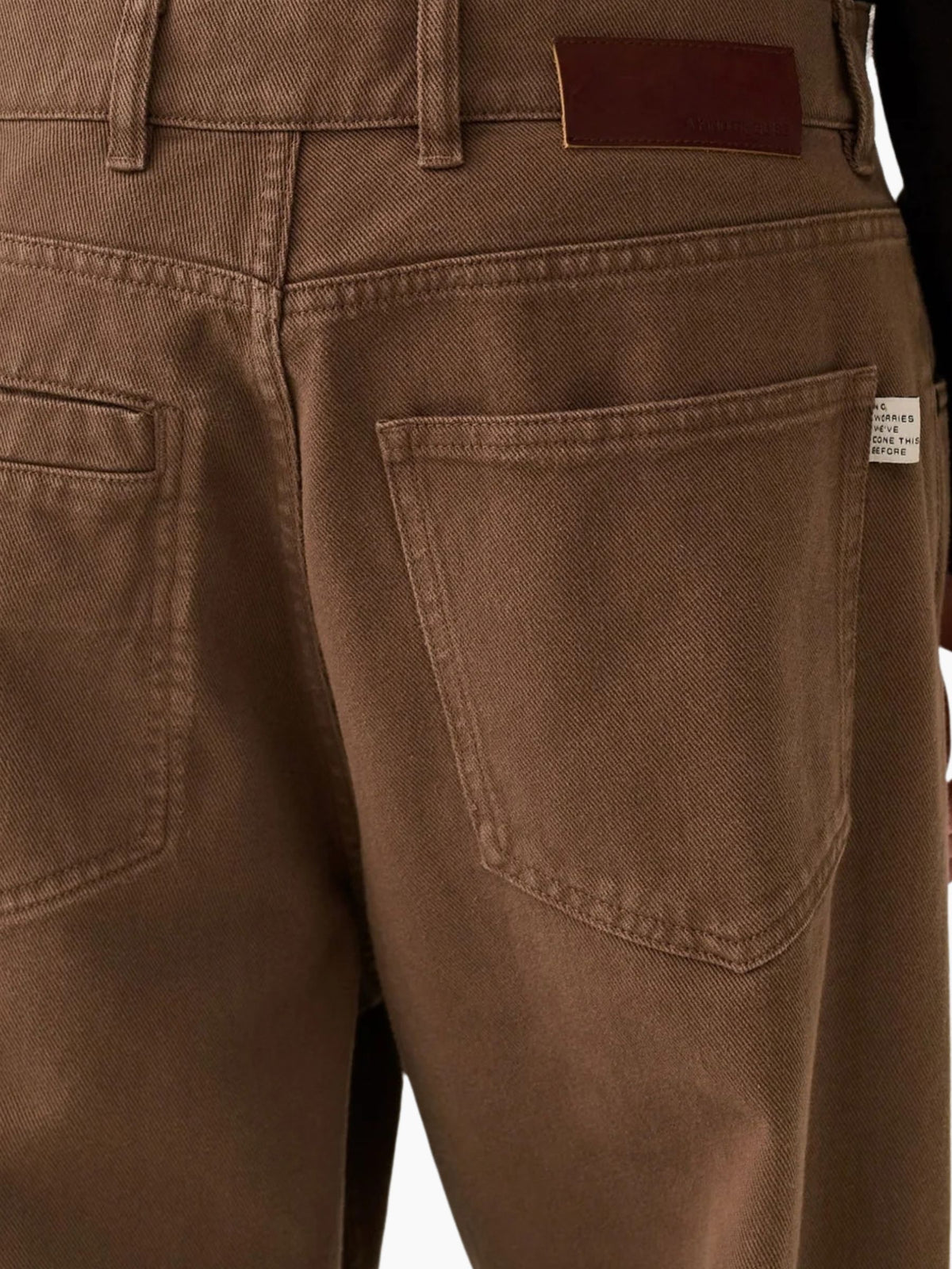 A Kind Of Guise Duma Pleated Denim Pants Washed Brown Twill