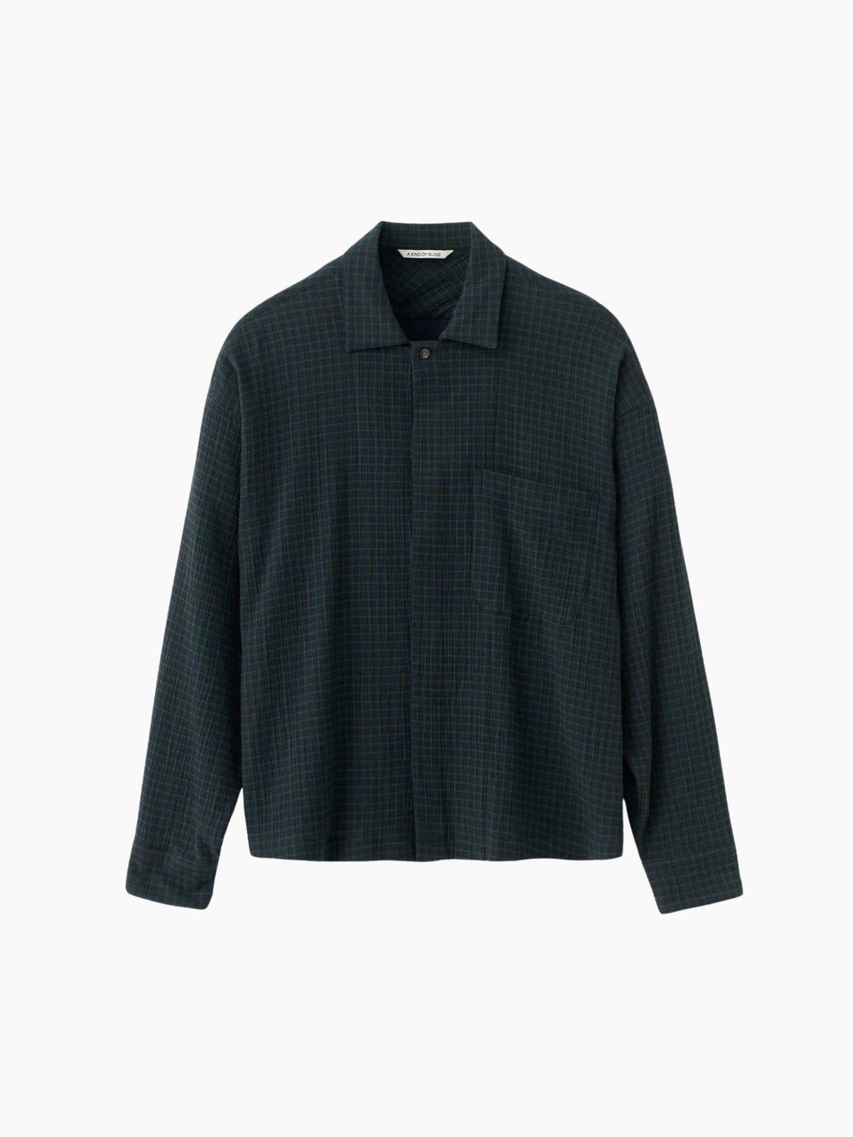 A Kind Of Guise Rumba Shirt Navy/Green Check