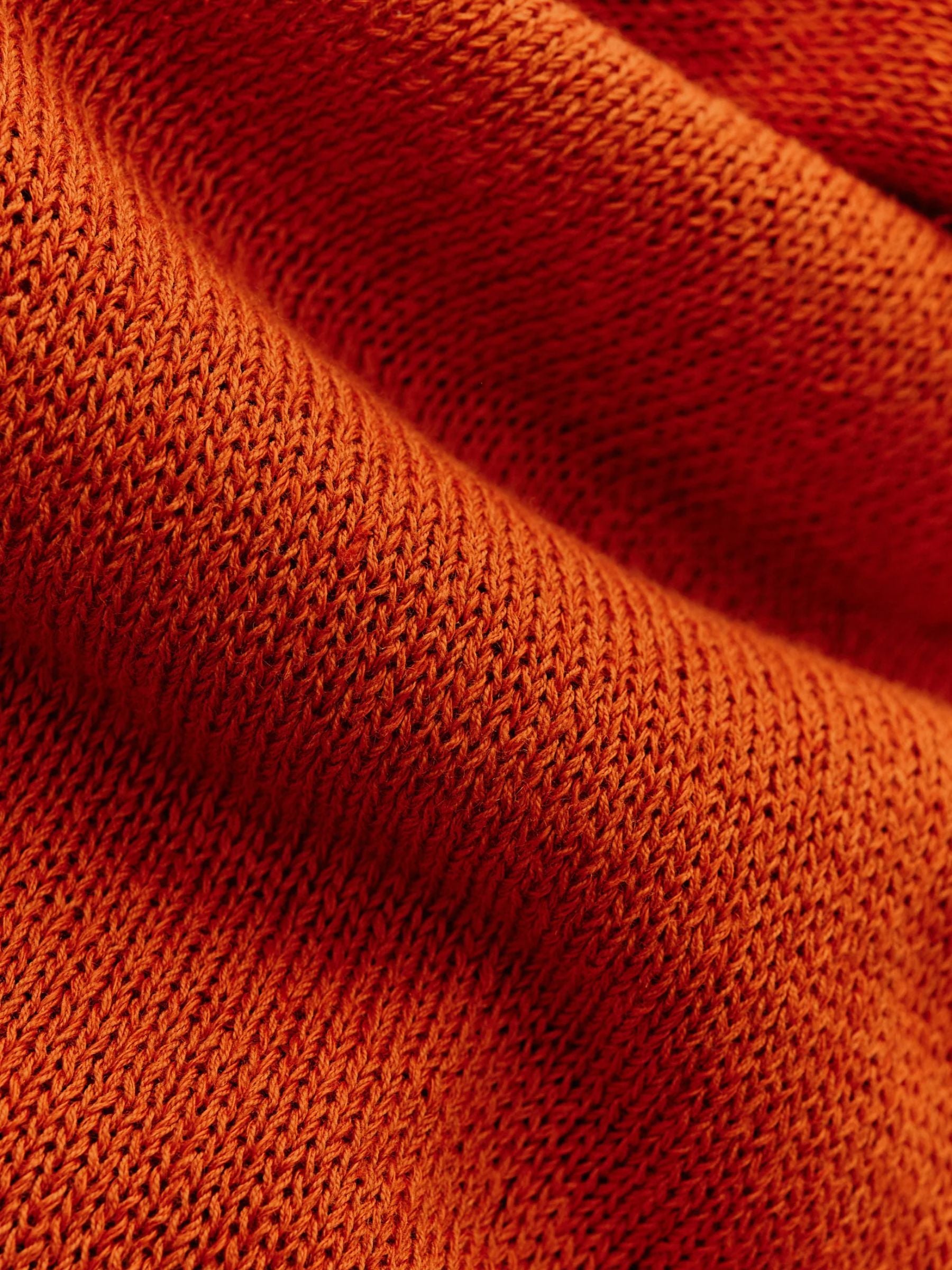 A Kind Of Guise Basin Knit Polo Burnt Orange