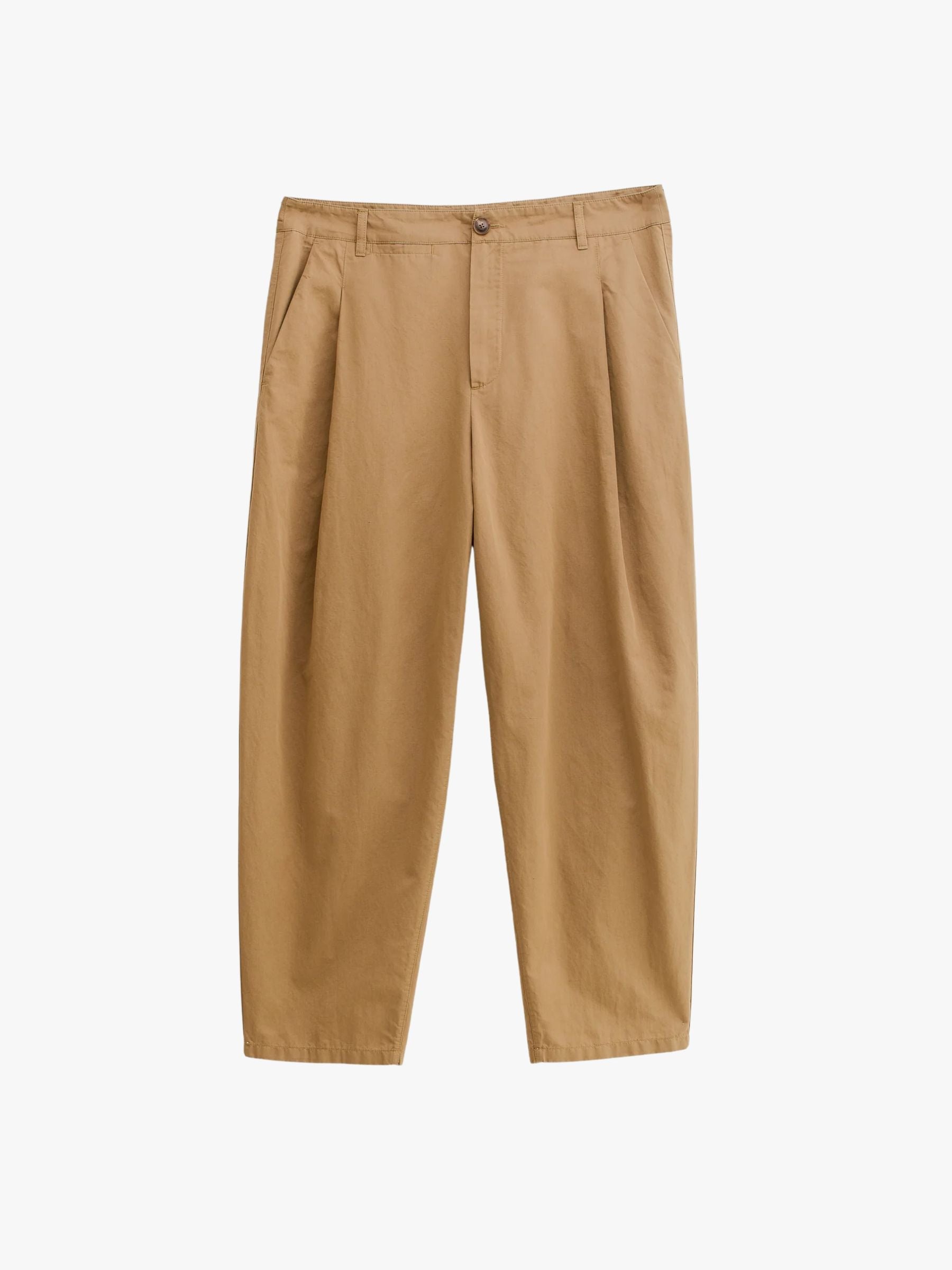 A Kind Of Guise Folded Wide Trousers Soft Almond