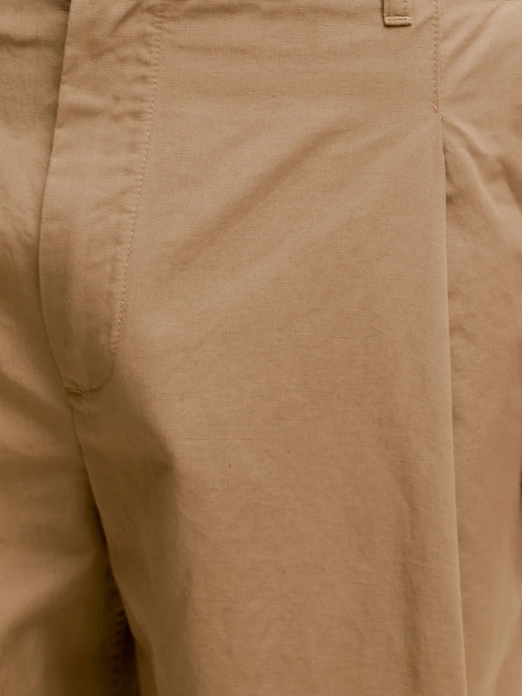 A Kind Of Guise Folded Wide Trousers Soft Almond