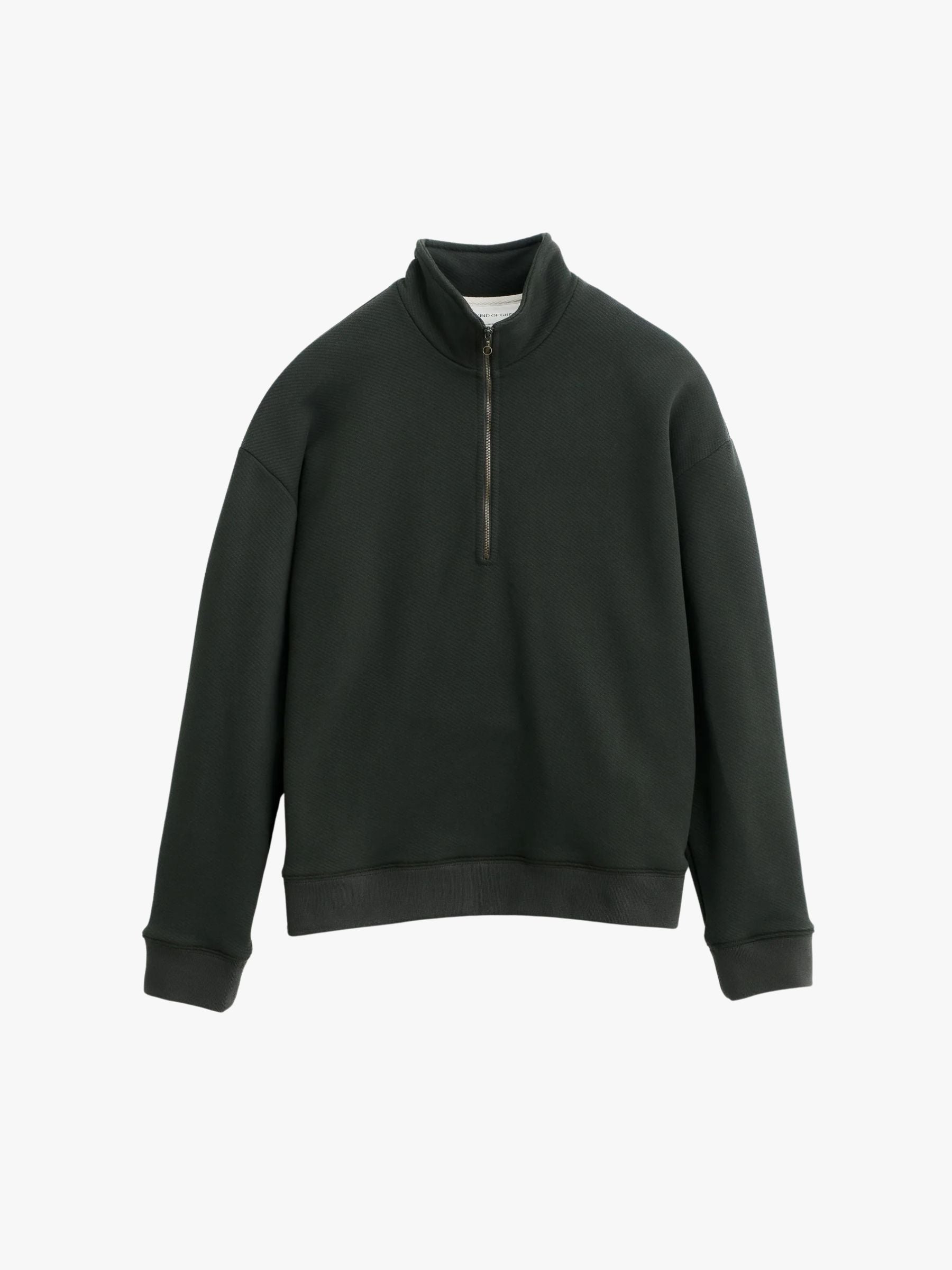 A Kind of Guise Noyan Zip Sweater Hunter Green