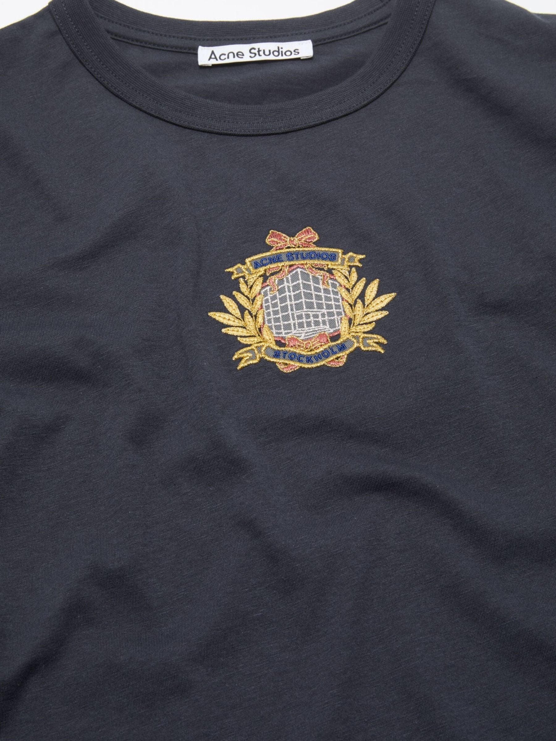 Acne Studios WN-TSHI000041 Embroidery Tee Dark Blue