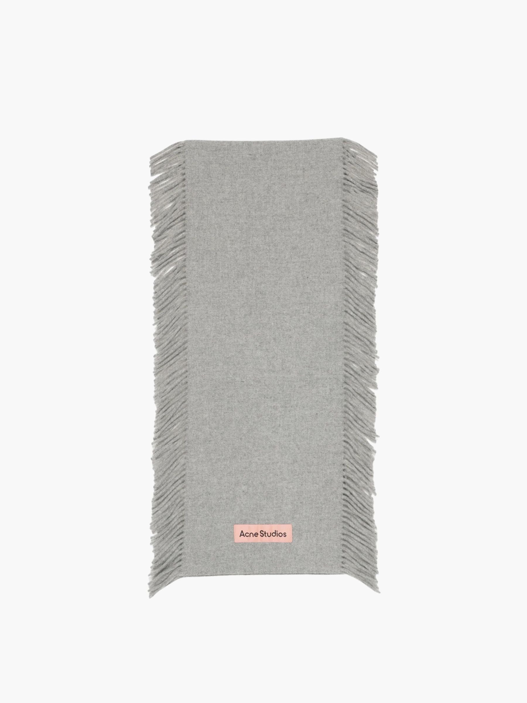 Acne Studios Scarf Fringes Light Grey Melange