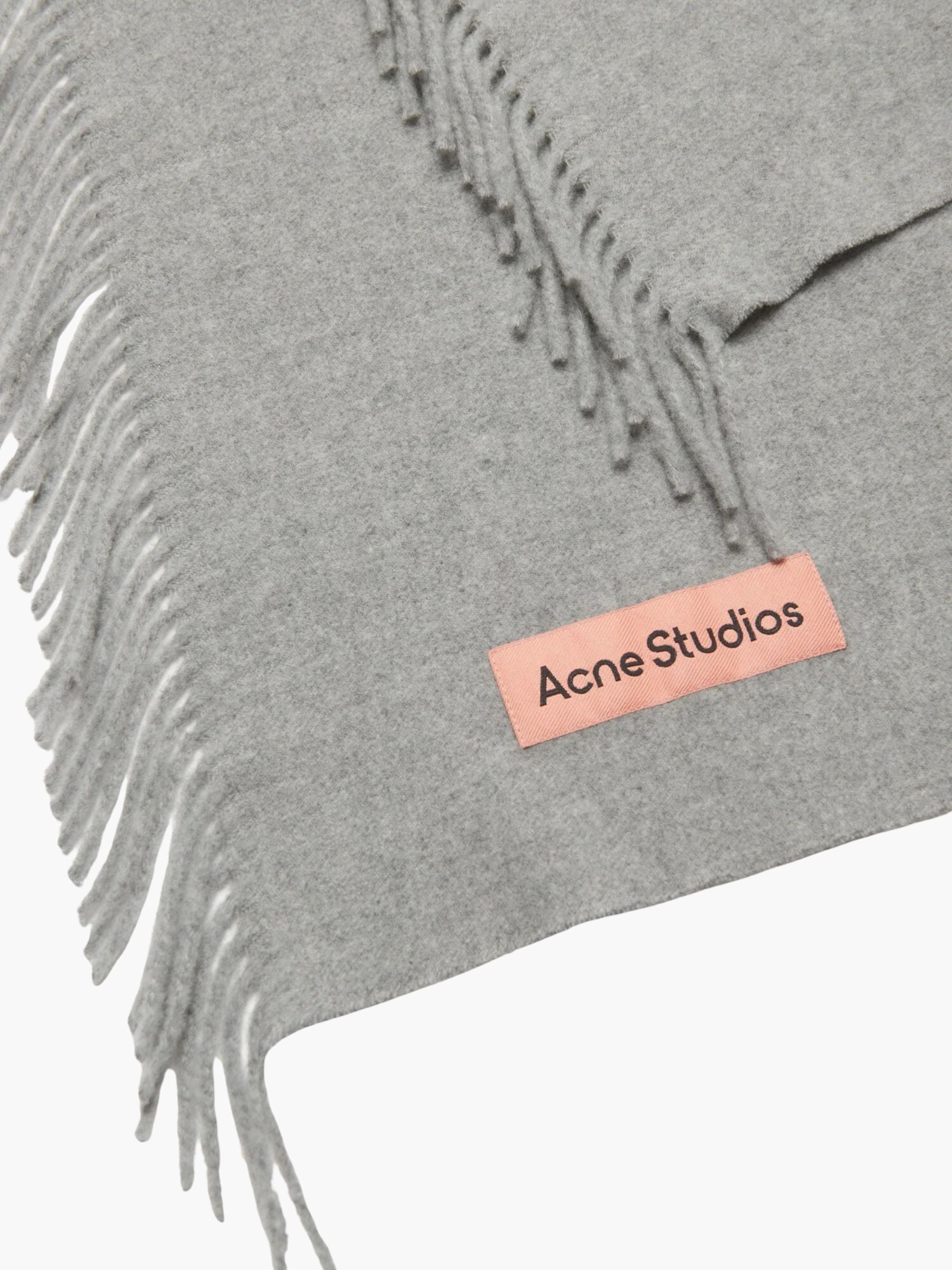 Acne Studios Scarf Fringes Light Grey Melange