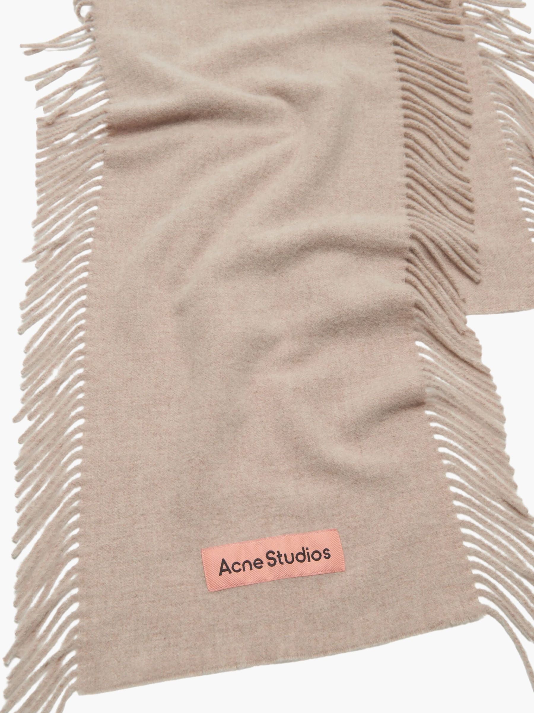 Acne Studios Scarf Fringes Oatmeal