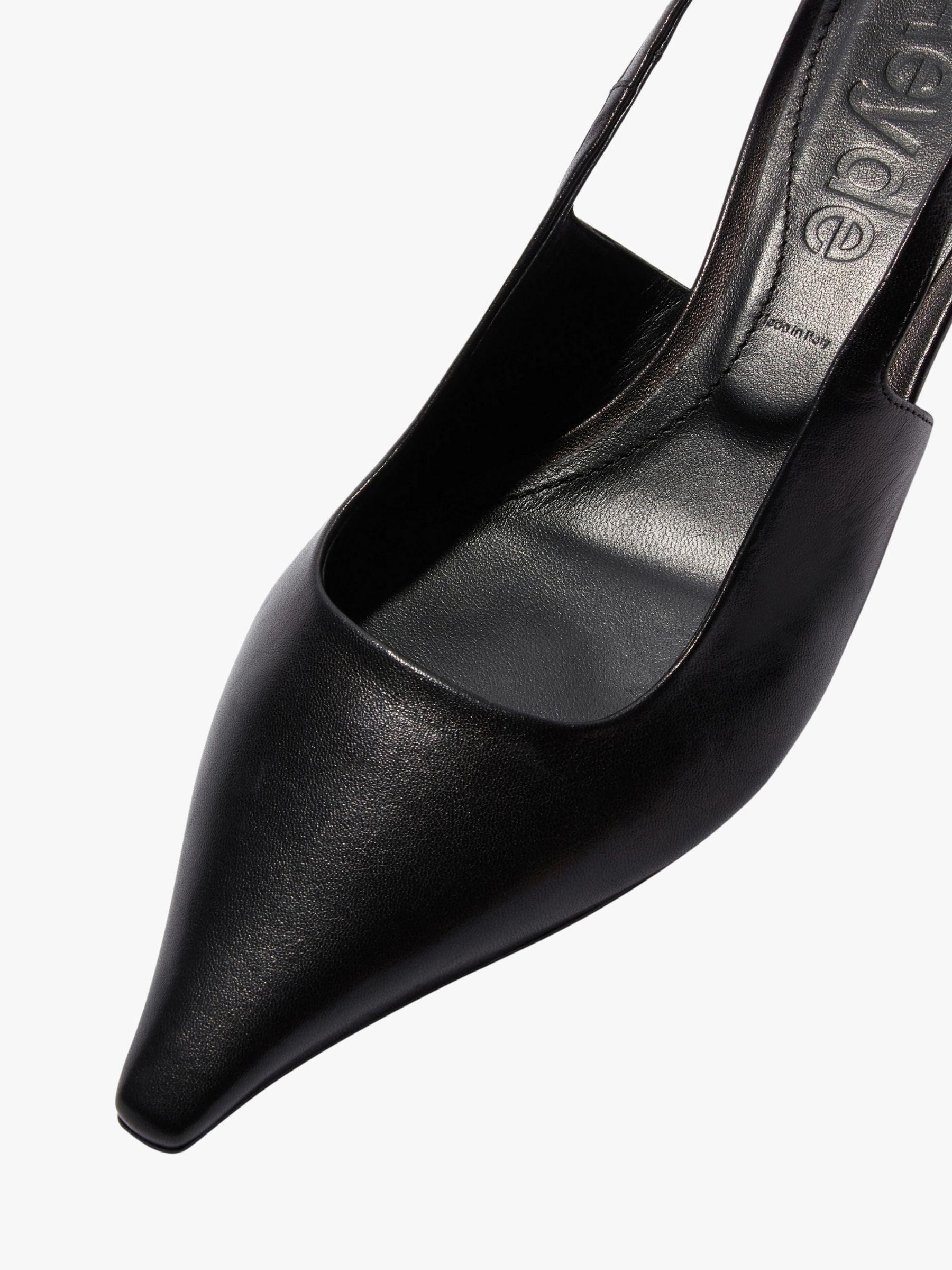 Aeyde Catrina Slingback Shoes Studded Nappa Leather Black