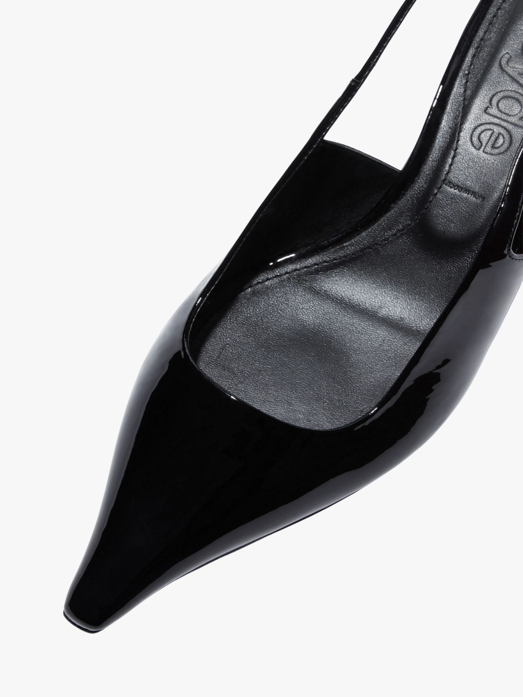 Aeyde Catrina Slingback Shoes Patent Leather Black