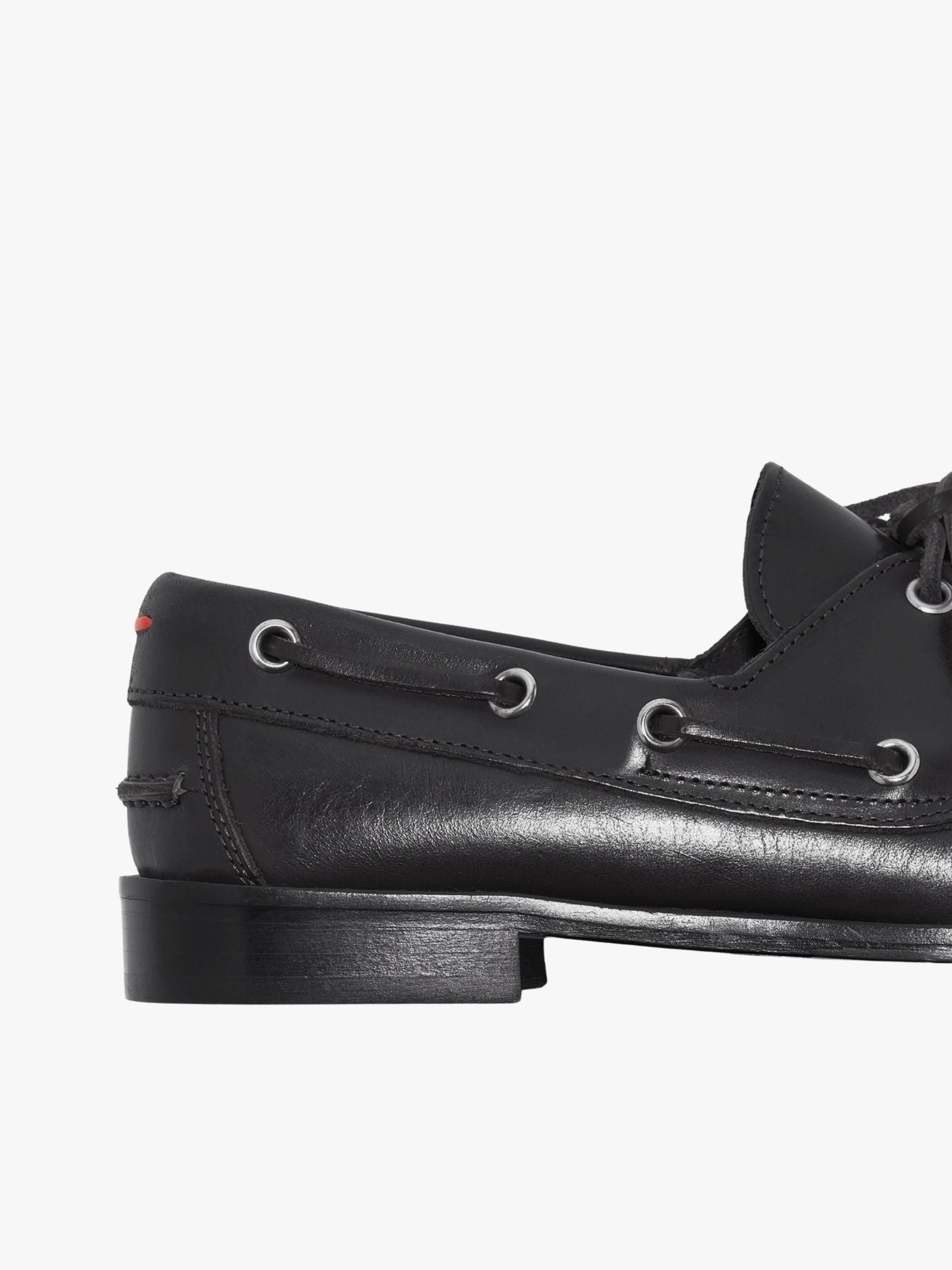 Aeyde Harris Boat Shoe Calf Leather Black