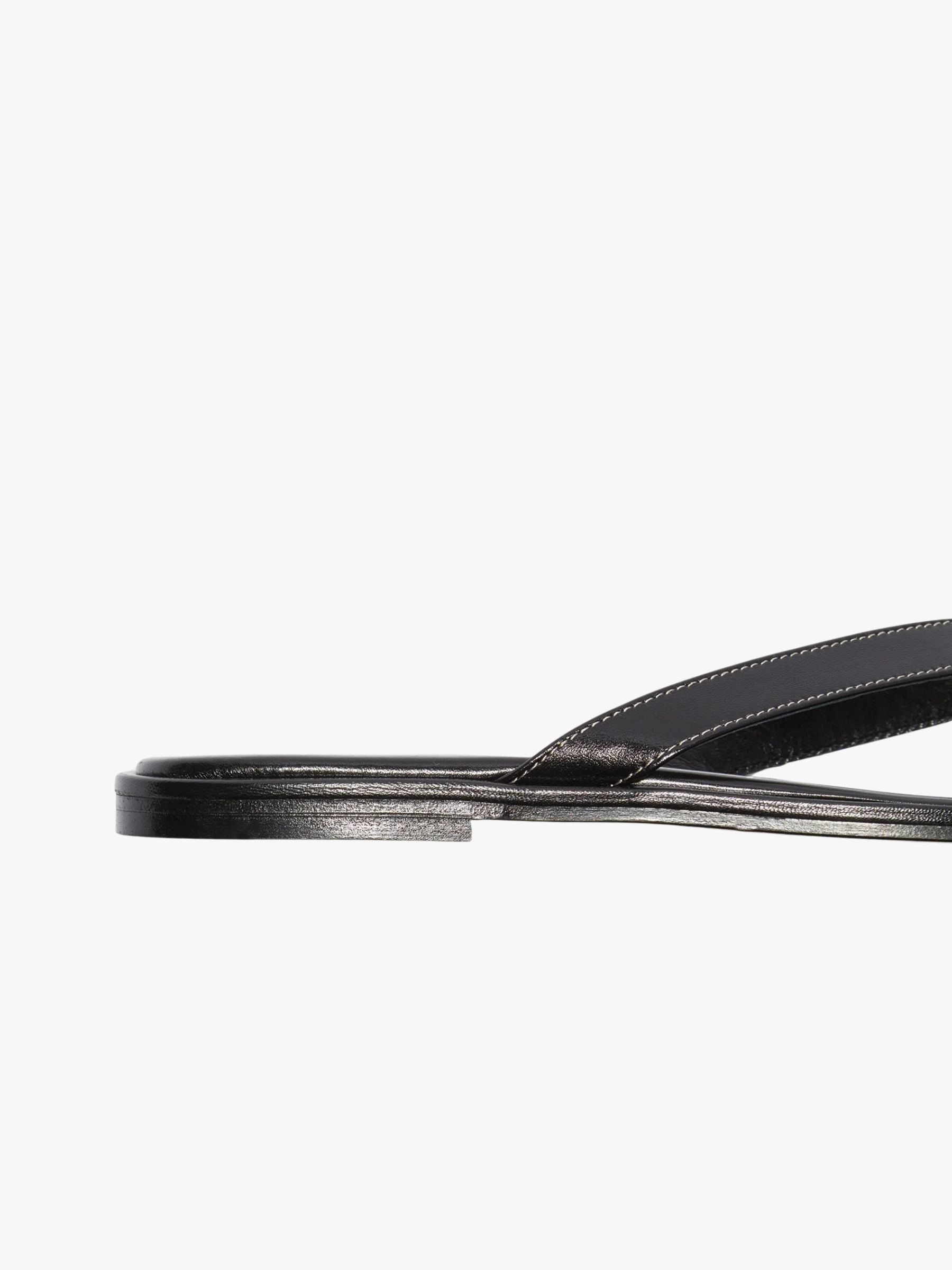 Aeyde Melody Flip Flop Nappa Leather Black