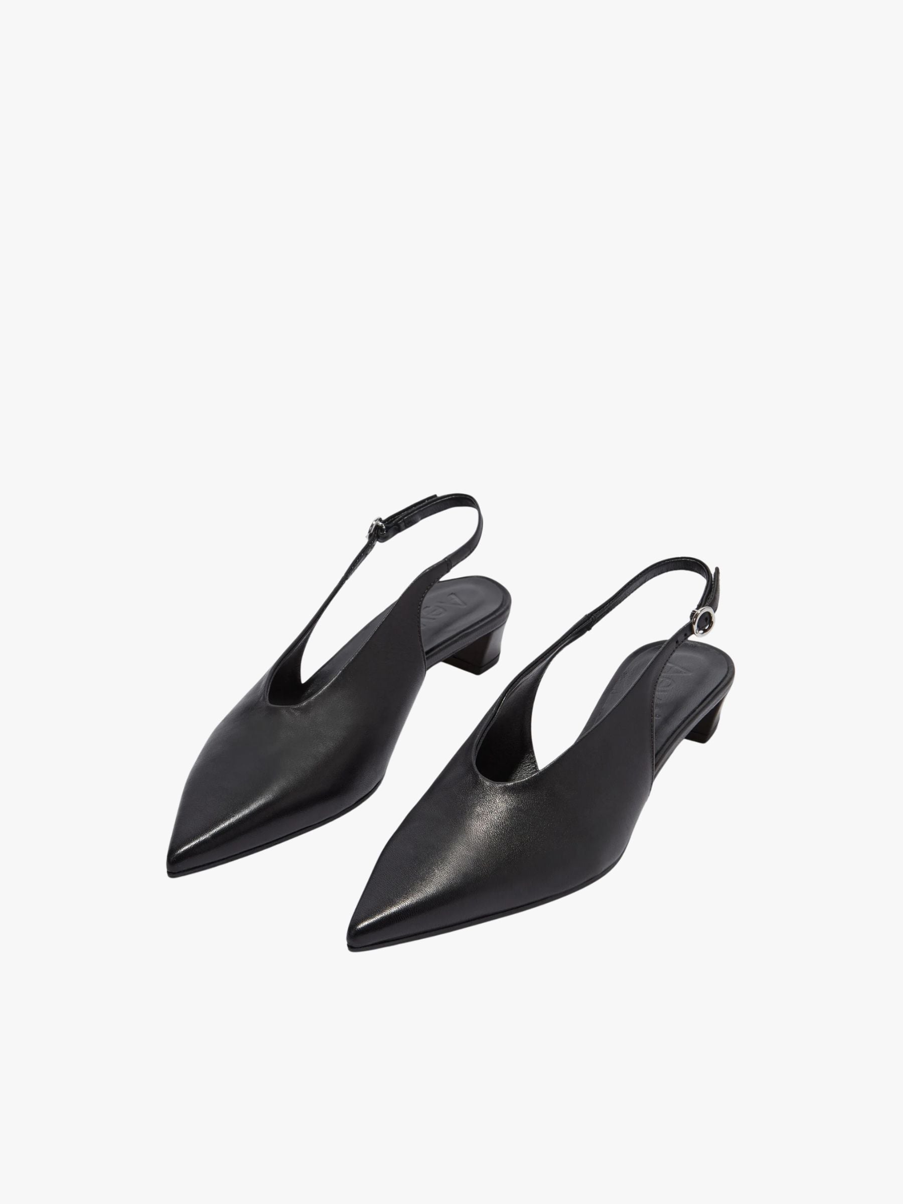 Aeyde Oti Slingback Shoes nappa leather black