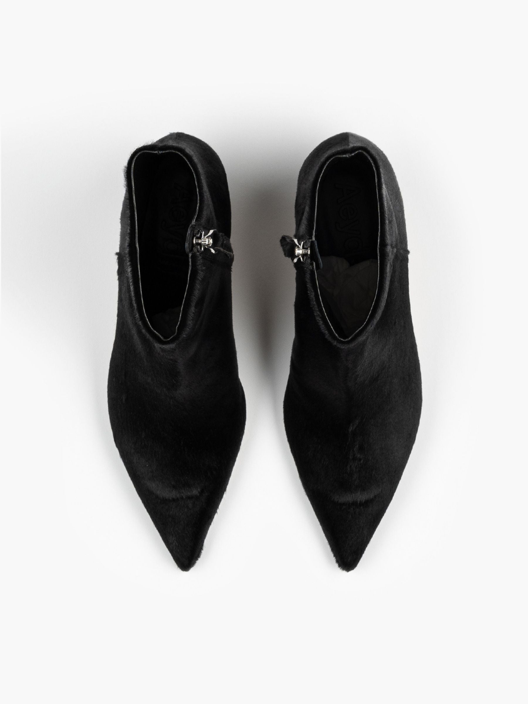 Aeyde Sofie Ponyhair Ankle Boots Black