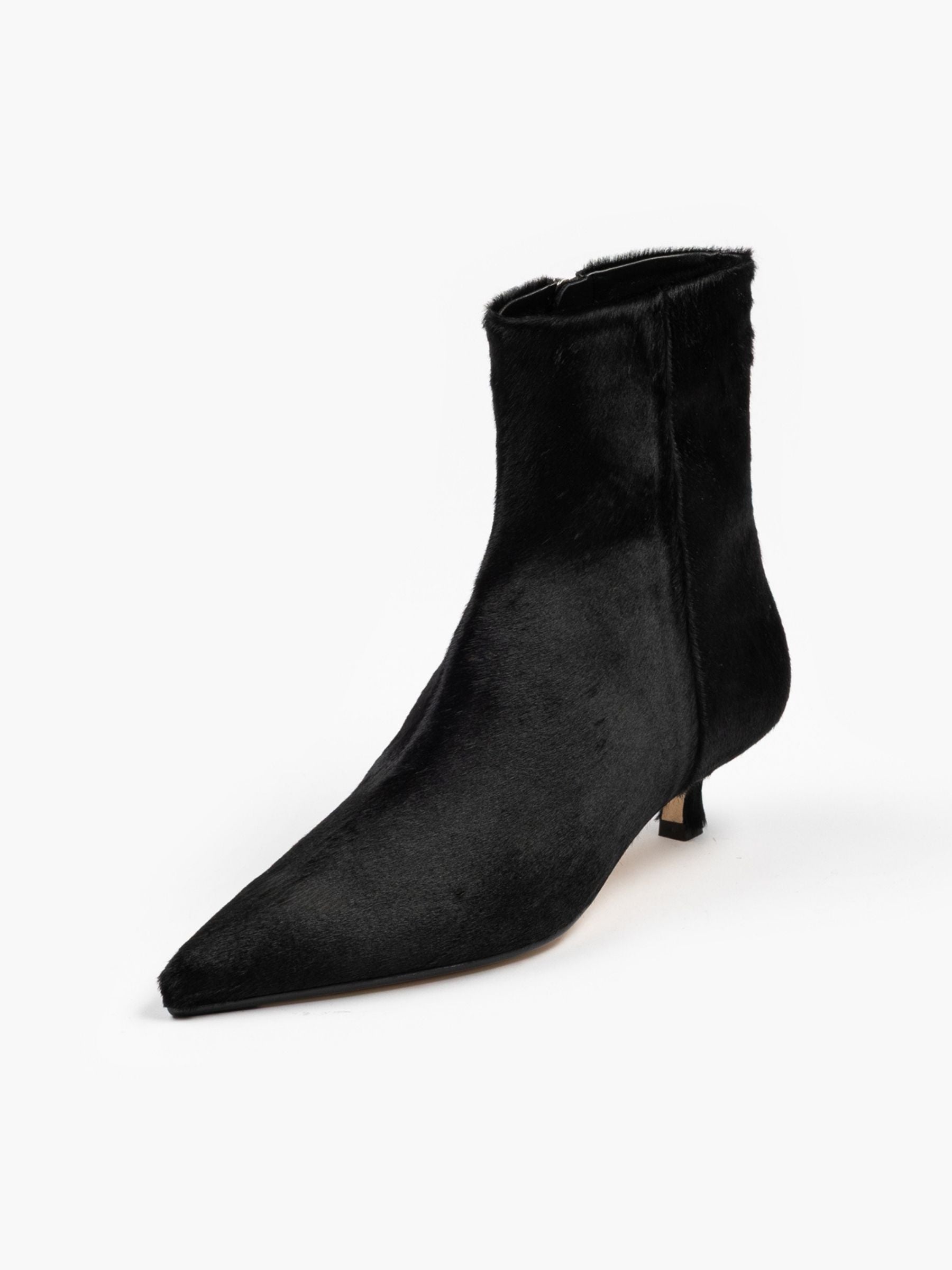 Aeyde Sofie Ponyhair Ankle Boots Black