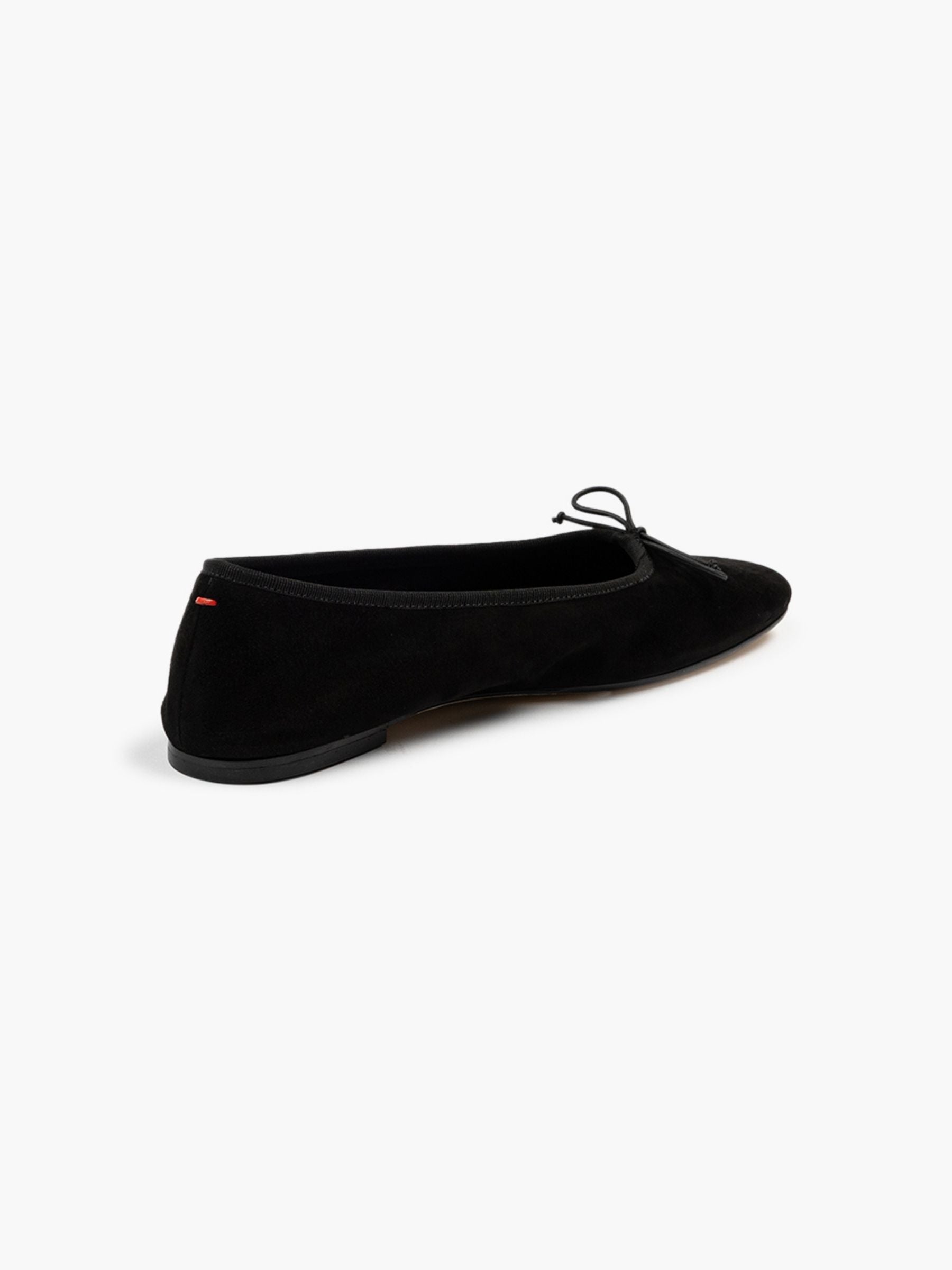 Aeyde Tiby Kid Suede Leather Ballerina Black