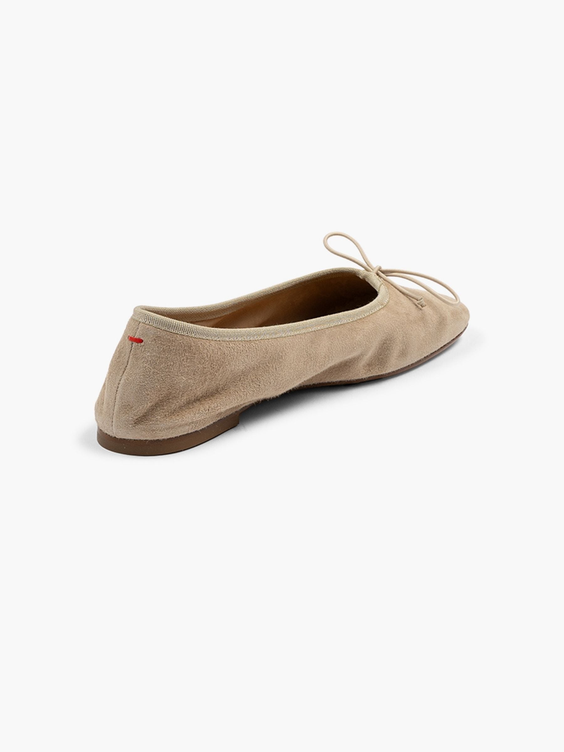 Aeyde Tiby Kid Suede Leather Ballerina Sand