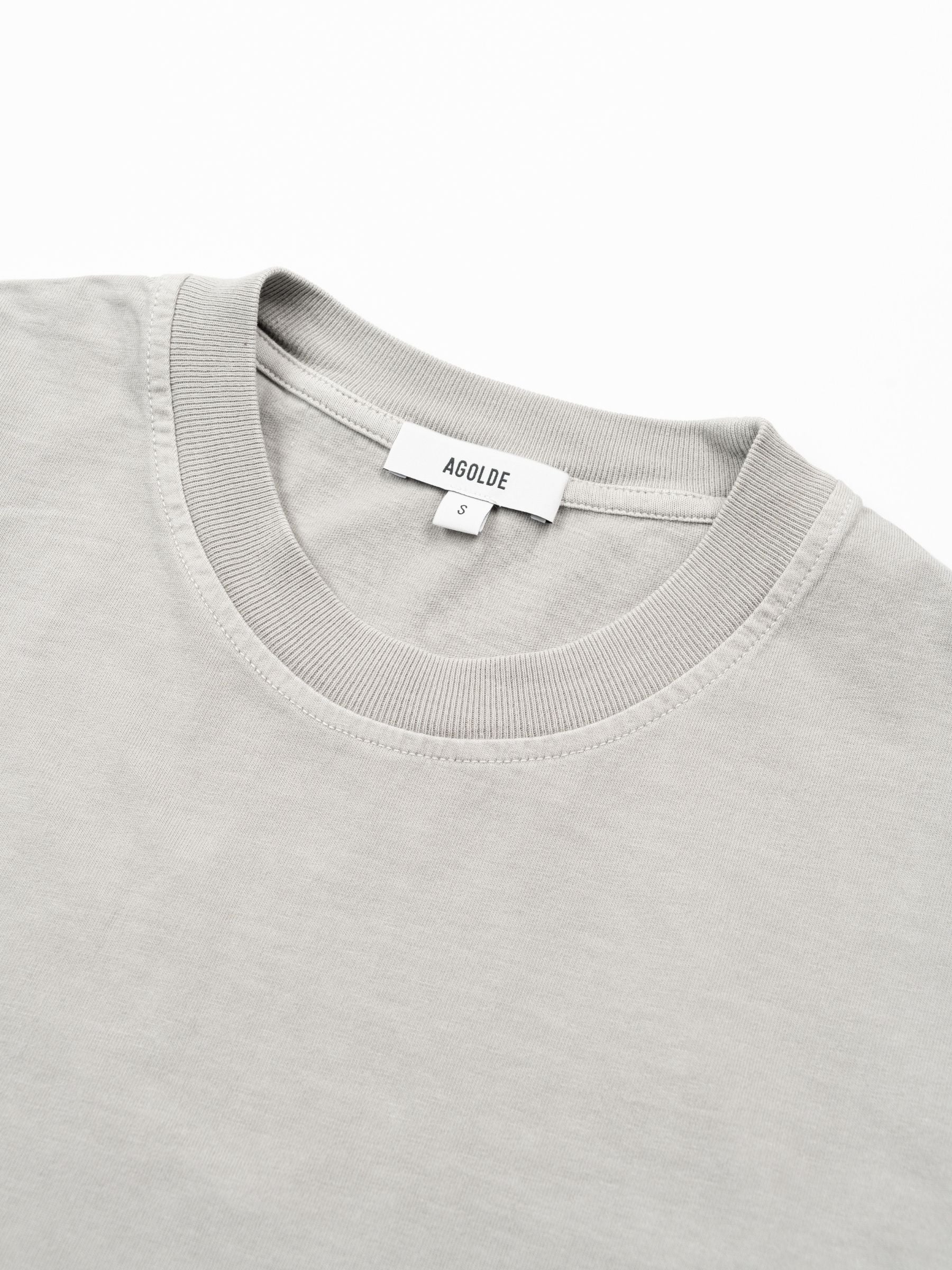 Agolde Asha Mock Neck Tee Taupe