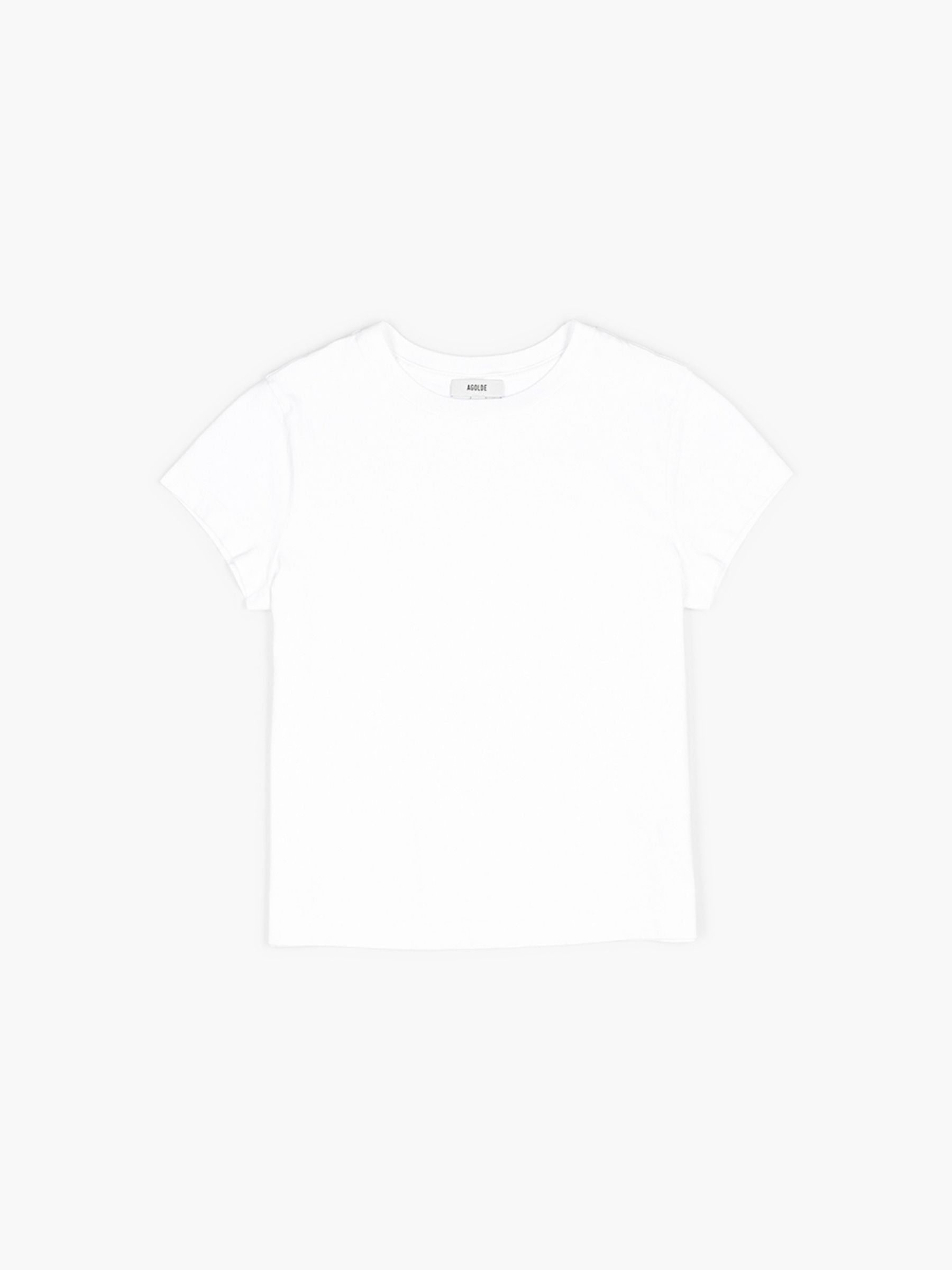 Agolde Adine Longline Sleeve Tee White