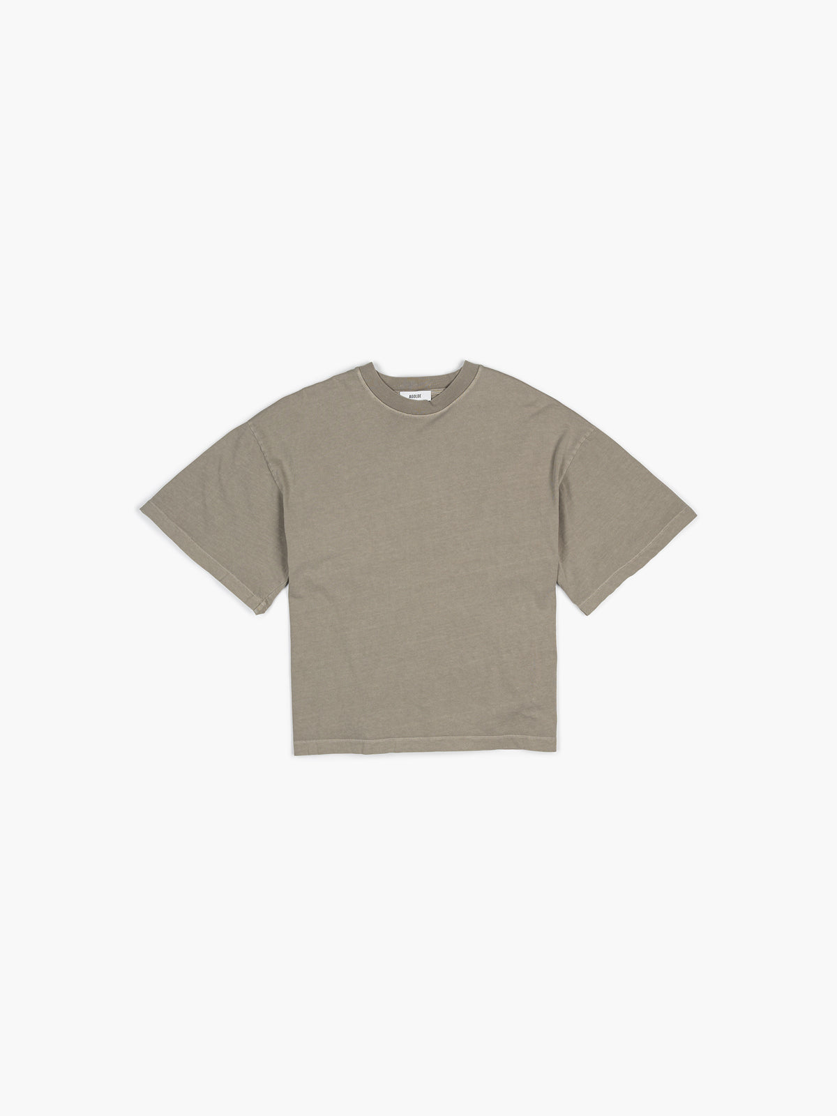Agolde Ellery Tee Drab Mid Wash Beige