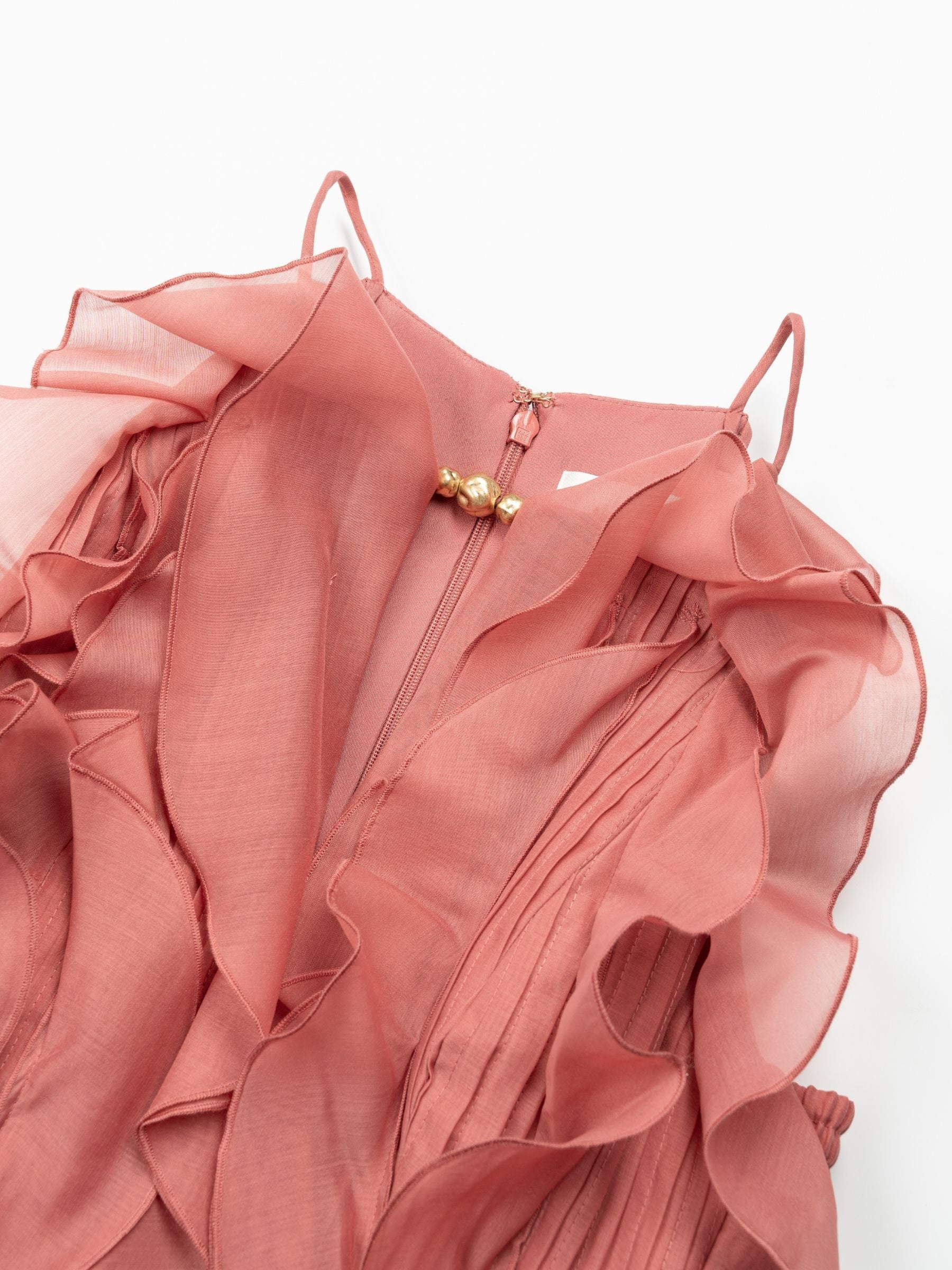 Aje Cleo Mini Dress Spiced Coral