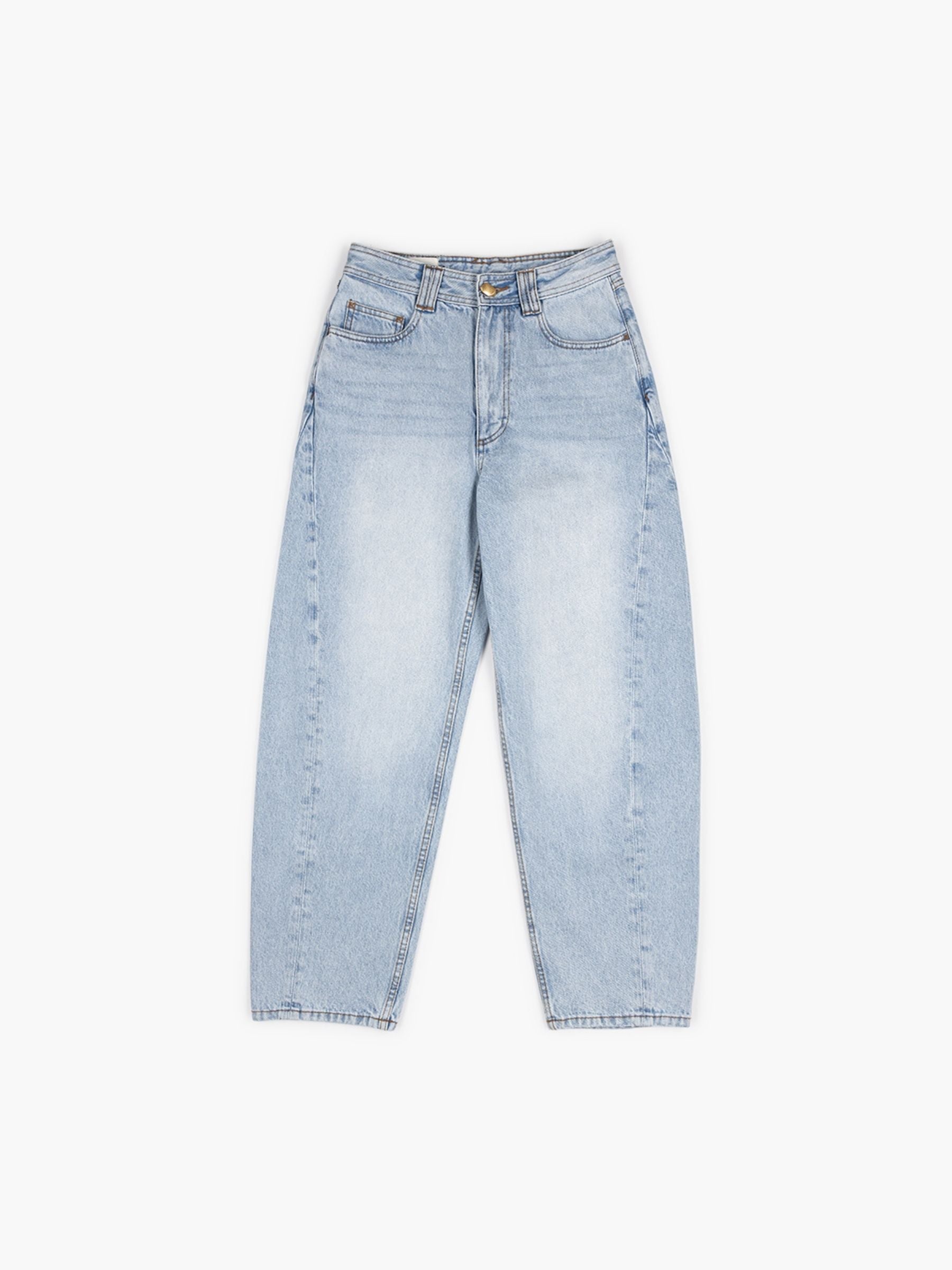 Aje Stevie Barrel Ankle Jean Light Wash Blue