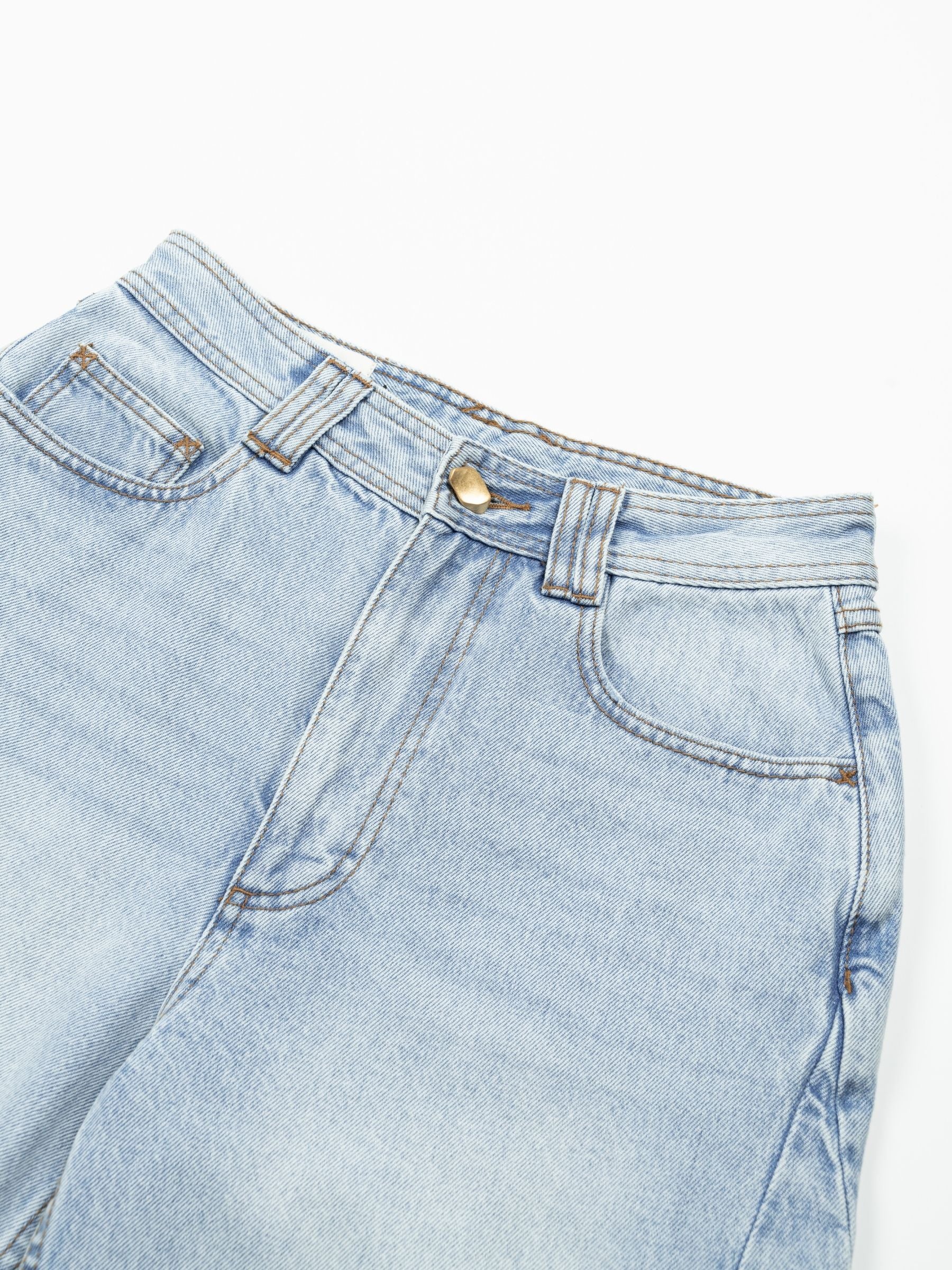 Aje Stevie Barrel Ankle Jean Light Wash Blue