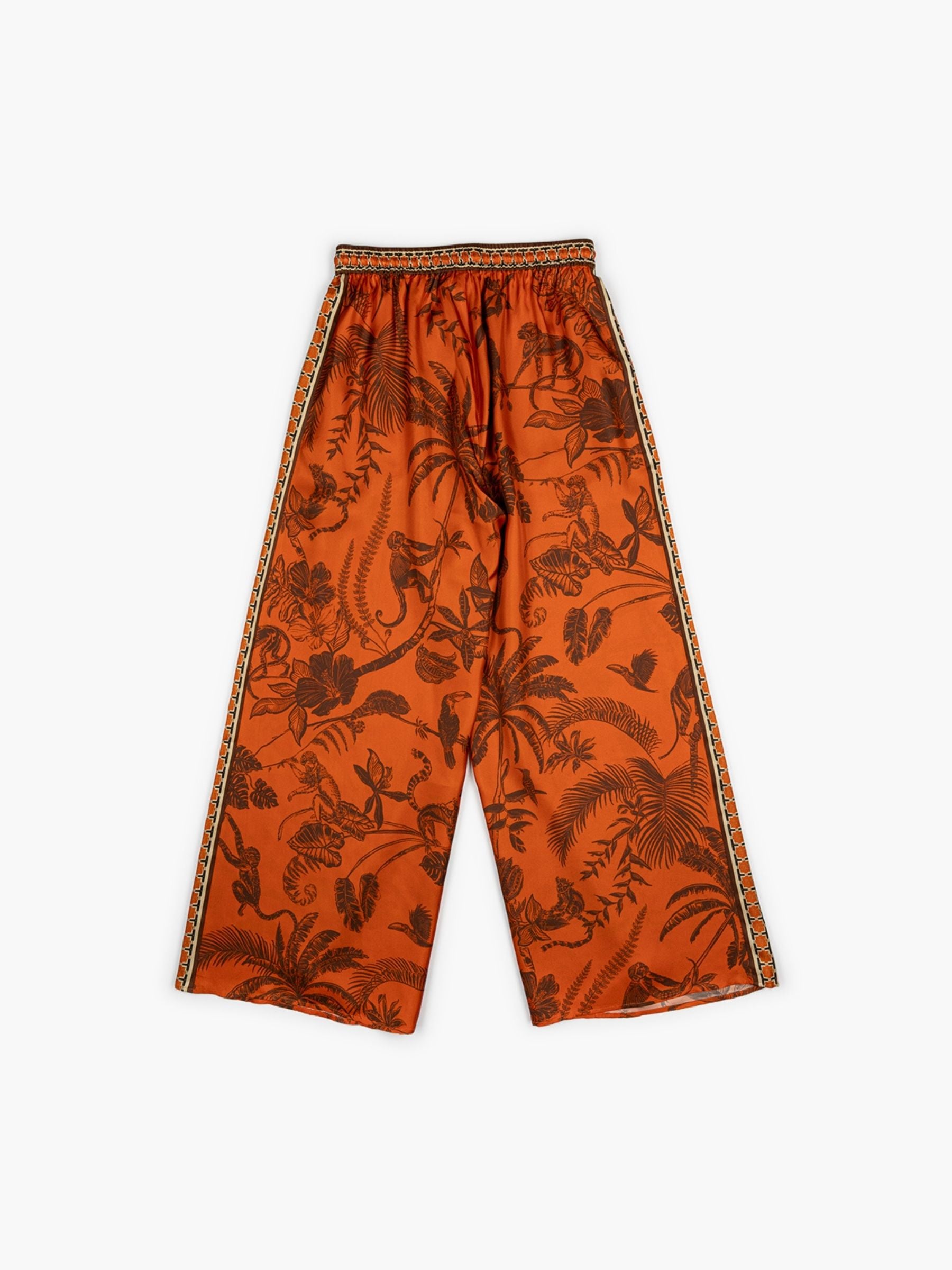 Alemais Monkey Dance Silk Palazzo Pant Rust