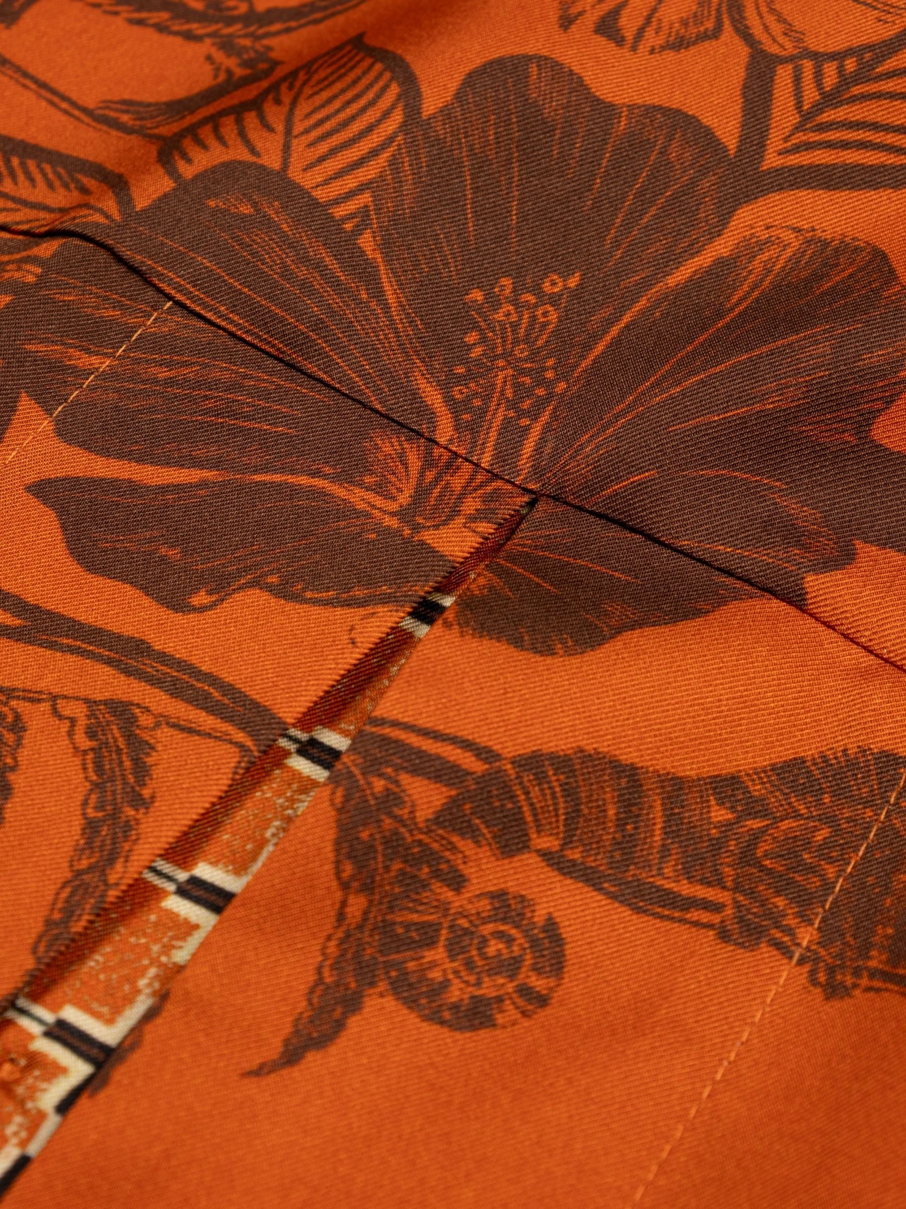 Alemais Monkey Dance Silk Shirt Rust