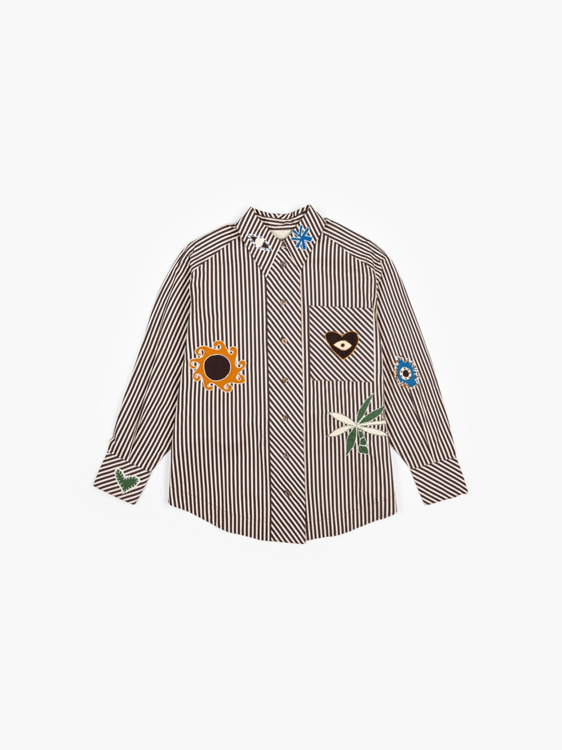 Alemais x LRNCE Sirocco Embroidered Shirt Stripe