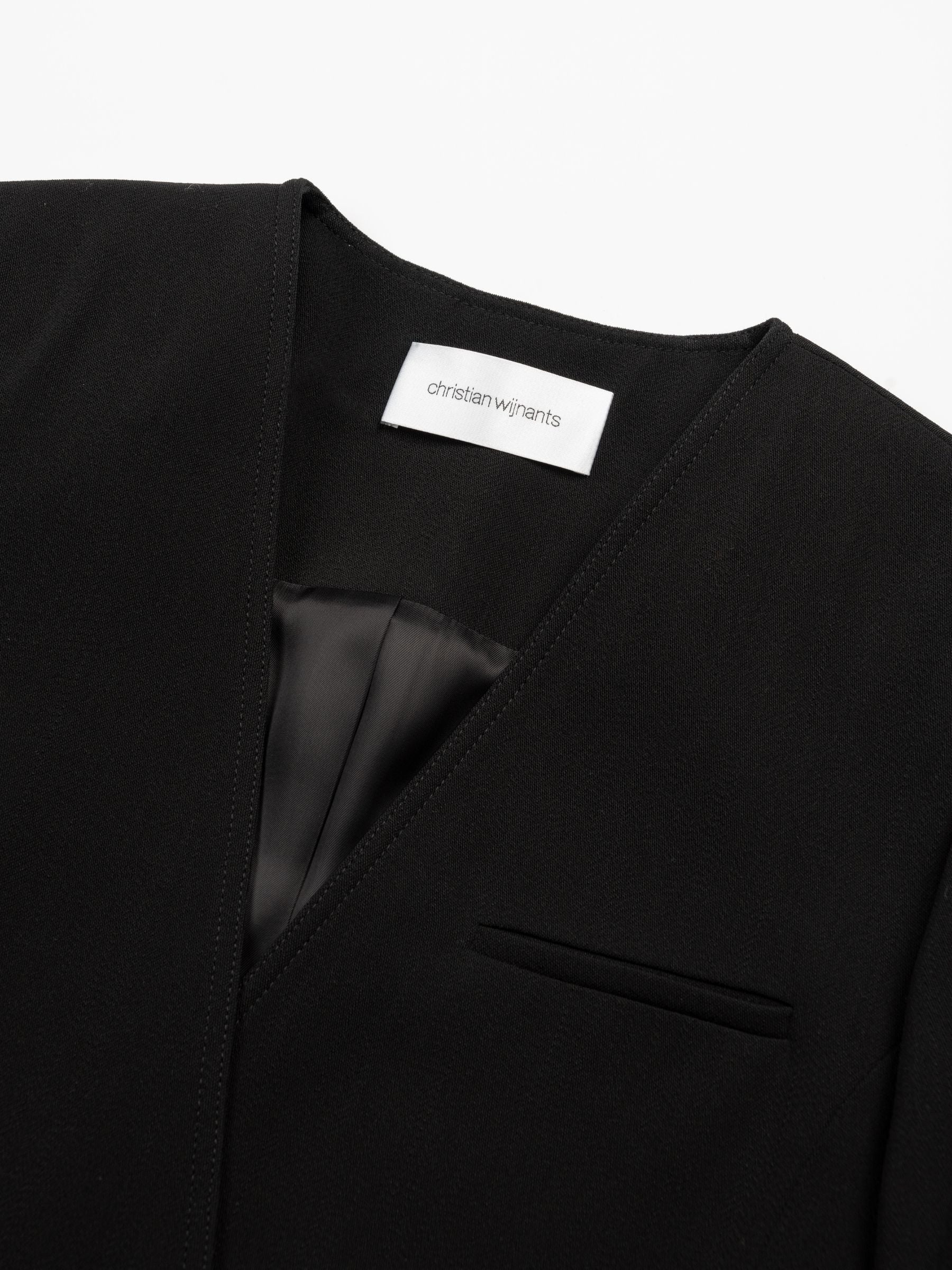 Christian Wijnants Jazz Fluent V-Neck Blazer Black